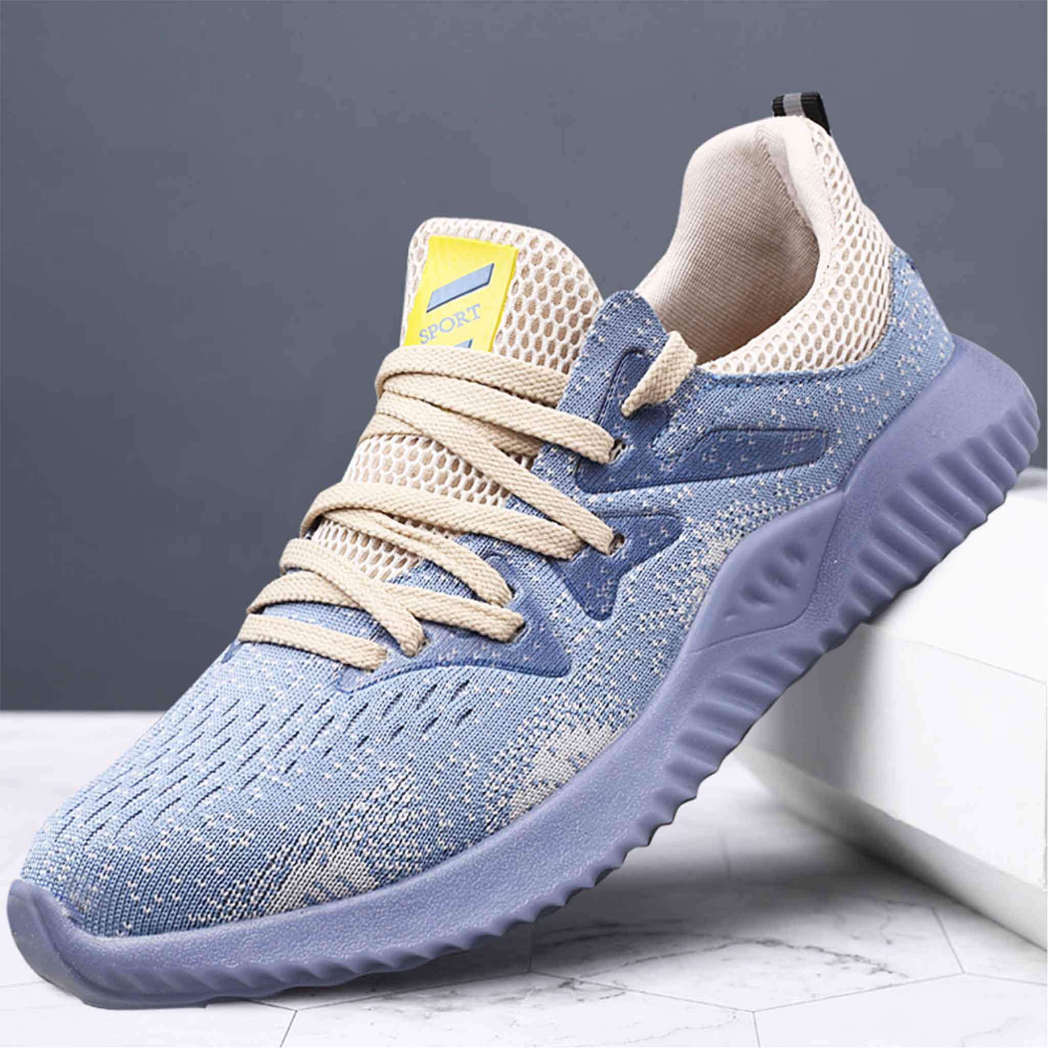 S3 Stylowe Niebieskie Sneakersy ze Stalowym Noskiem dla M??czyzn