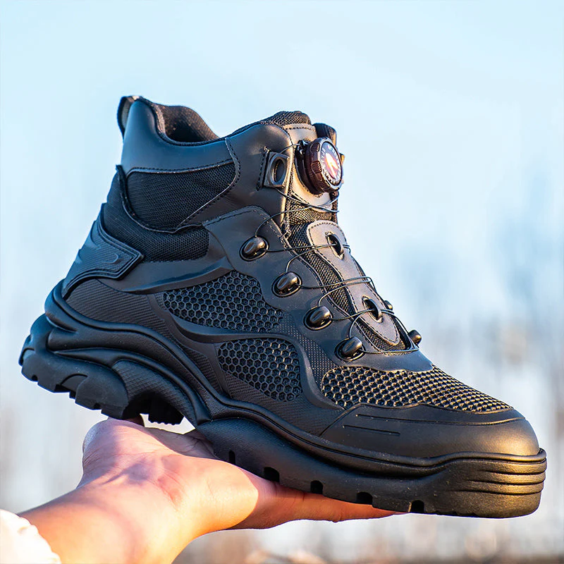 Lekkie buty robocze m?skie z kevlarow? podeszw? i stalowym noskiem - antypo?lizgowe