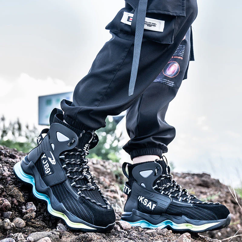 Buty robocze m?skie z kevlarow? podeszw? i stalowym noskiem - oddychaj?ce