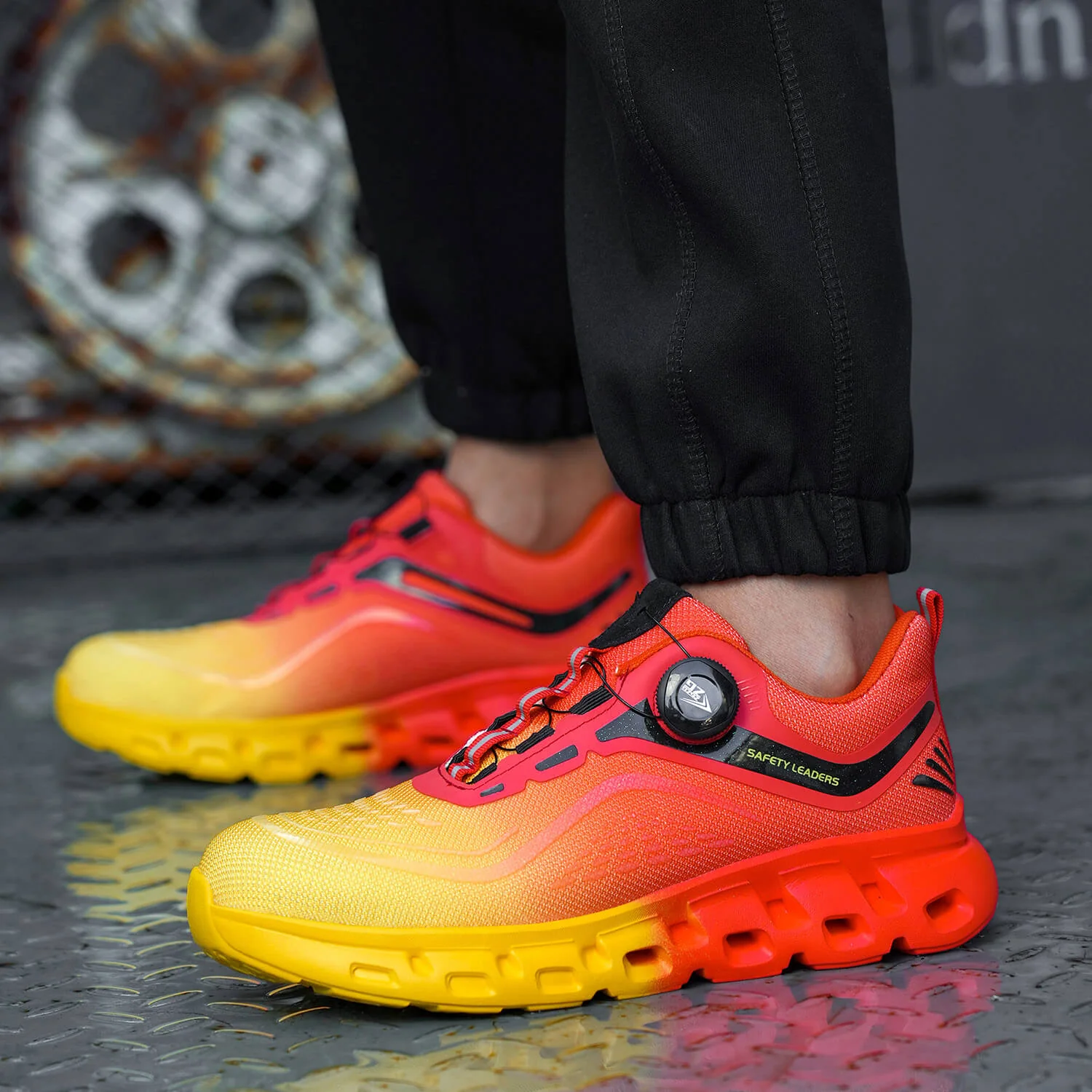 S3 Sznurowad?a Knob �C Stylowe Tenis��wki Robocze Ze Stalowym Noskiem