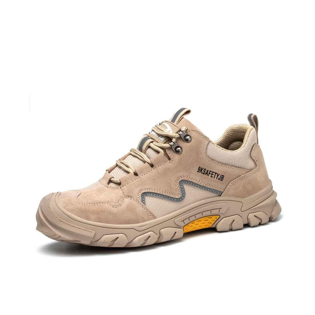 M?skie Sk��rzane Buty Robocze ze Stalowym Noskiem - Antypo?lizgowe dla Budowla��c��w