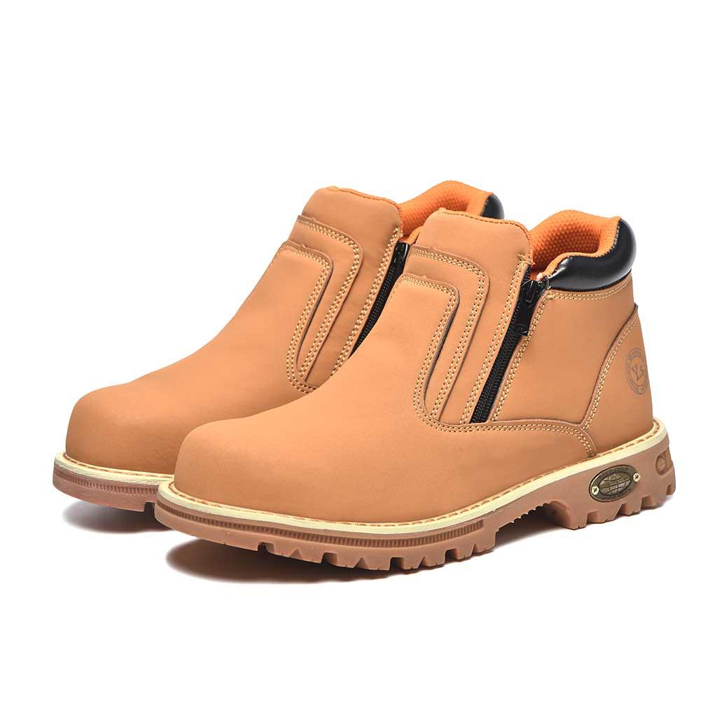 M?skie Buty Robocze ze Stalowym Noskiem i Bocznym Zamkiem - Antypo?lizgowe