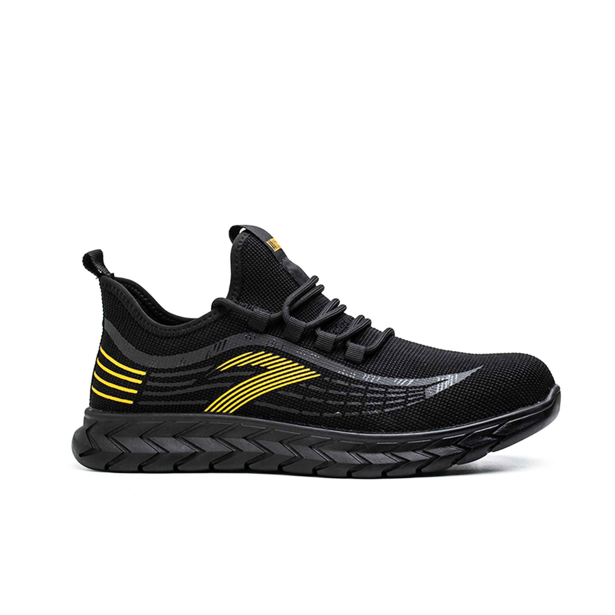 S3 M?skie Buty Sportowe z Metalowym Noskiem - Gumowa Podeszwa