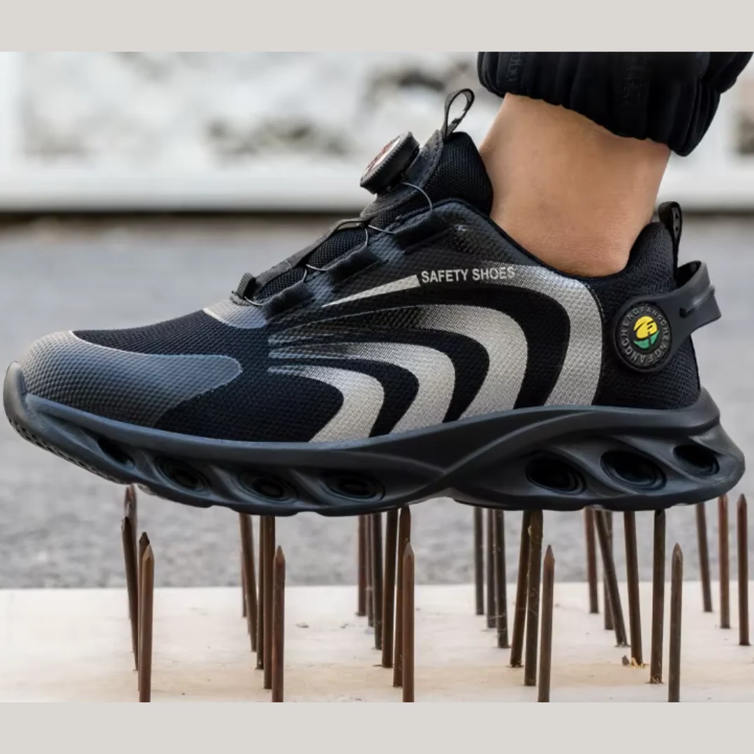Buty robocze m?skie z noskiem stalowym i zapi?ciem obrotowym - wygodne i?bezpieczne