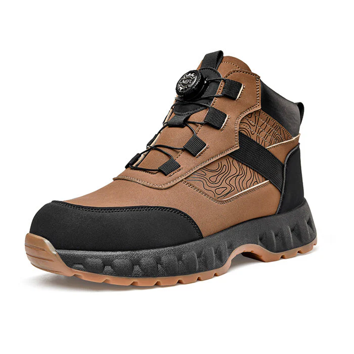 Buty robocze m?skie z kevlarow? podeszw? i noskiem stalowym - wodoodporne