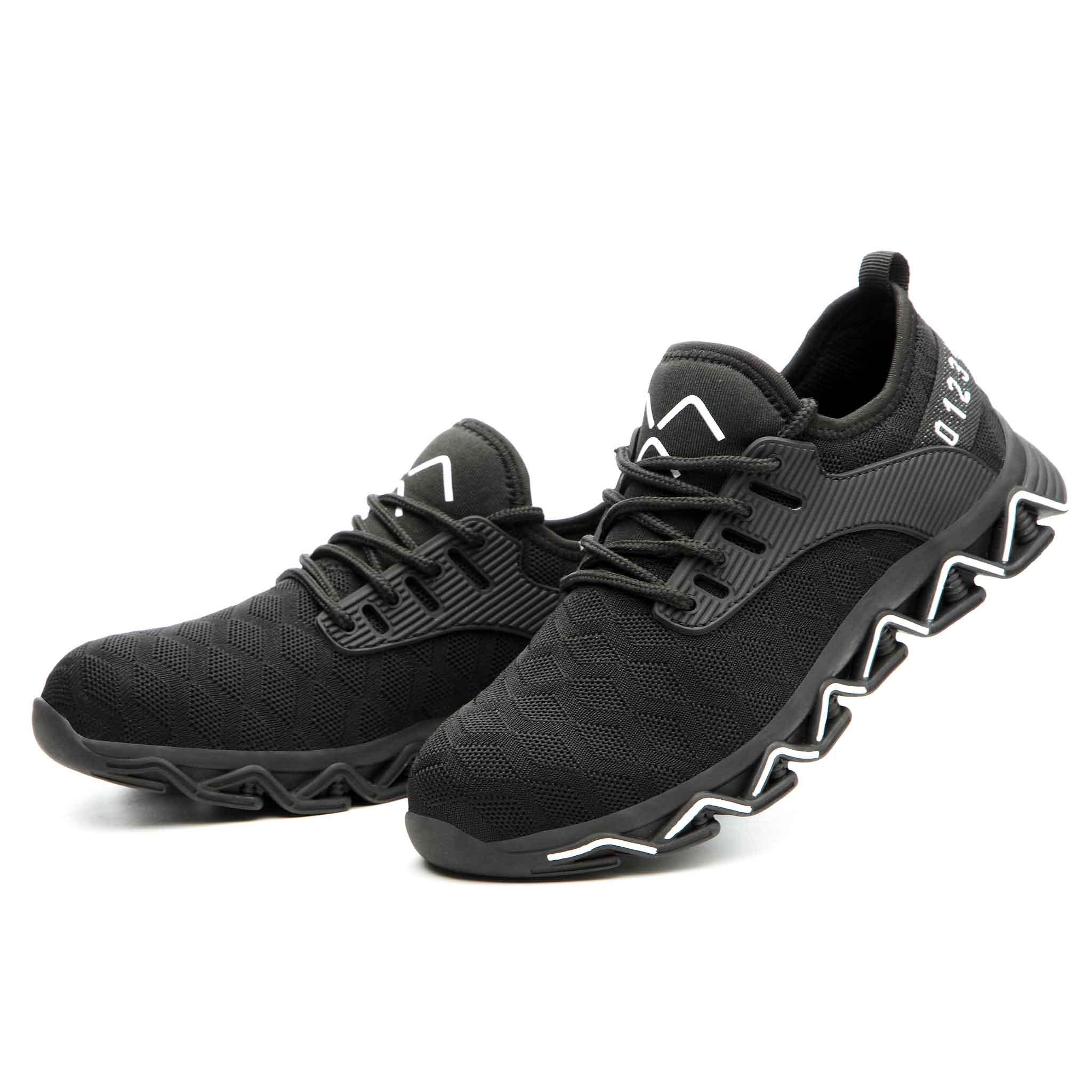 S25 M?skie Buty Sportowe ze Stalowym Noskiem - Podeszwa Gumowa