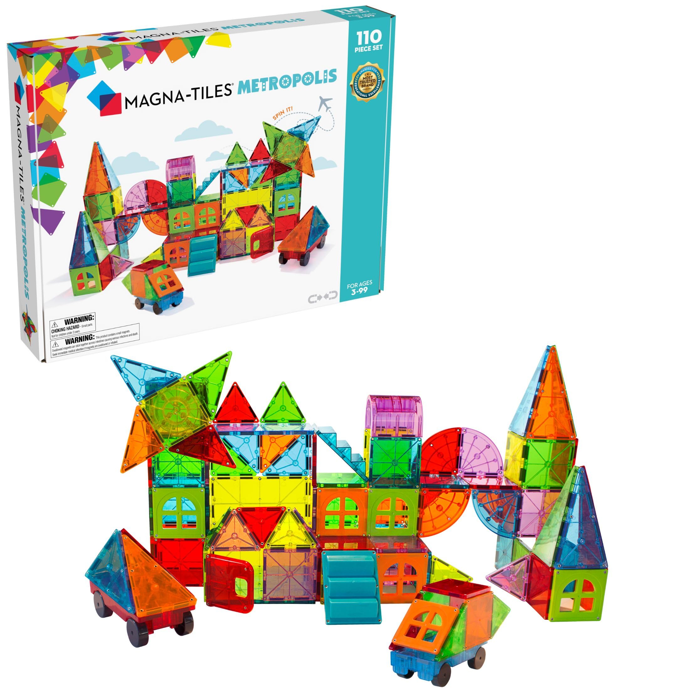 MAGNA TILES Metropolis 110 Piezas de Construcción Magnética