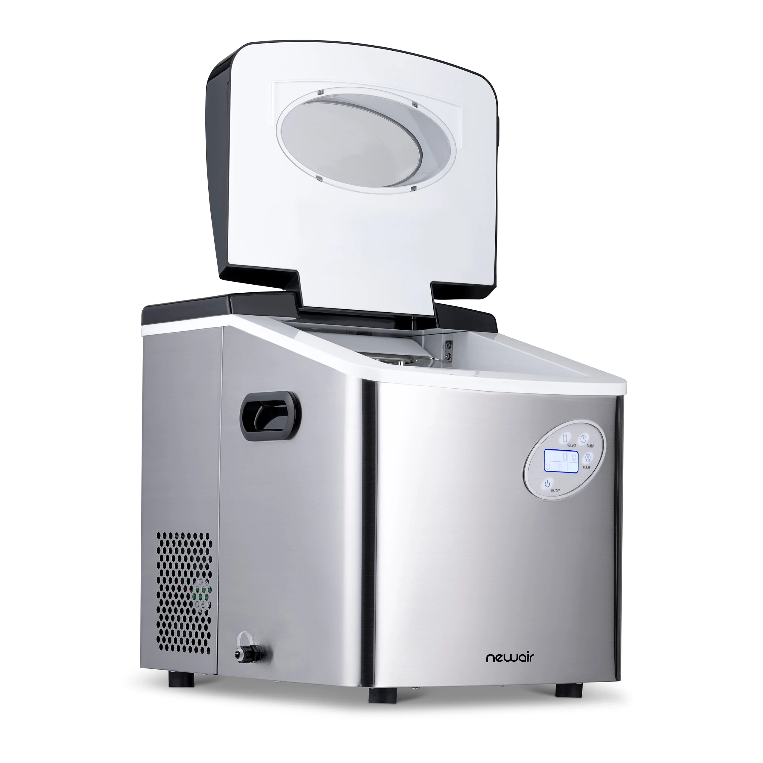2025 Máquina de Hielo de Encimera Newair® – Cubos de Hielo en Forma de Bala, Rojo