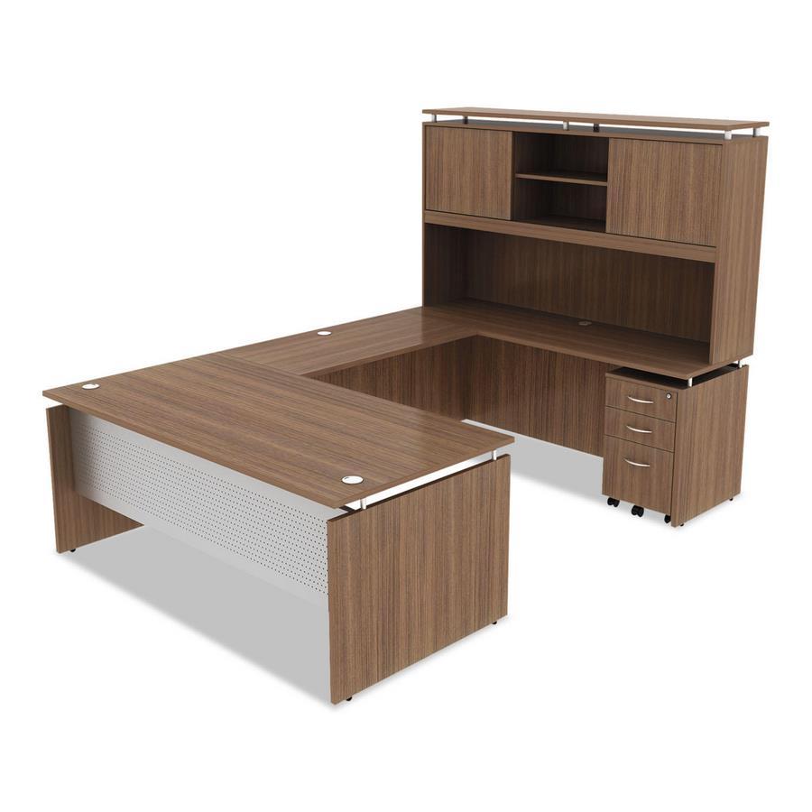 Alera Serie SedinaAG Escritorio de 72″ con Credenza y Almacenamiento Superior, Color a Elección