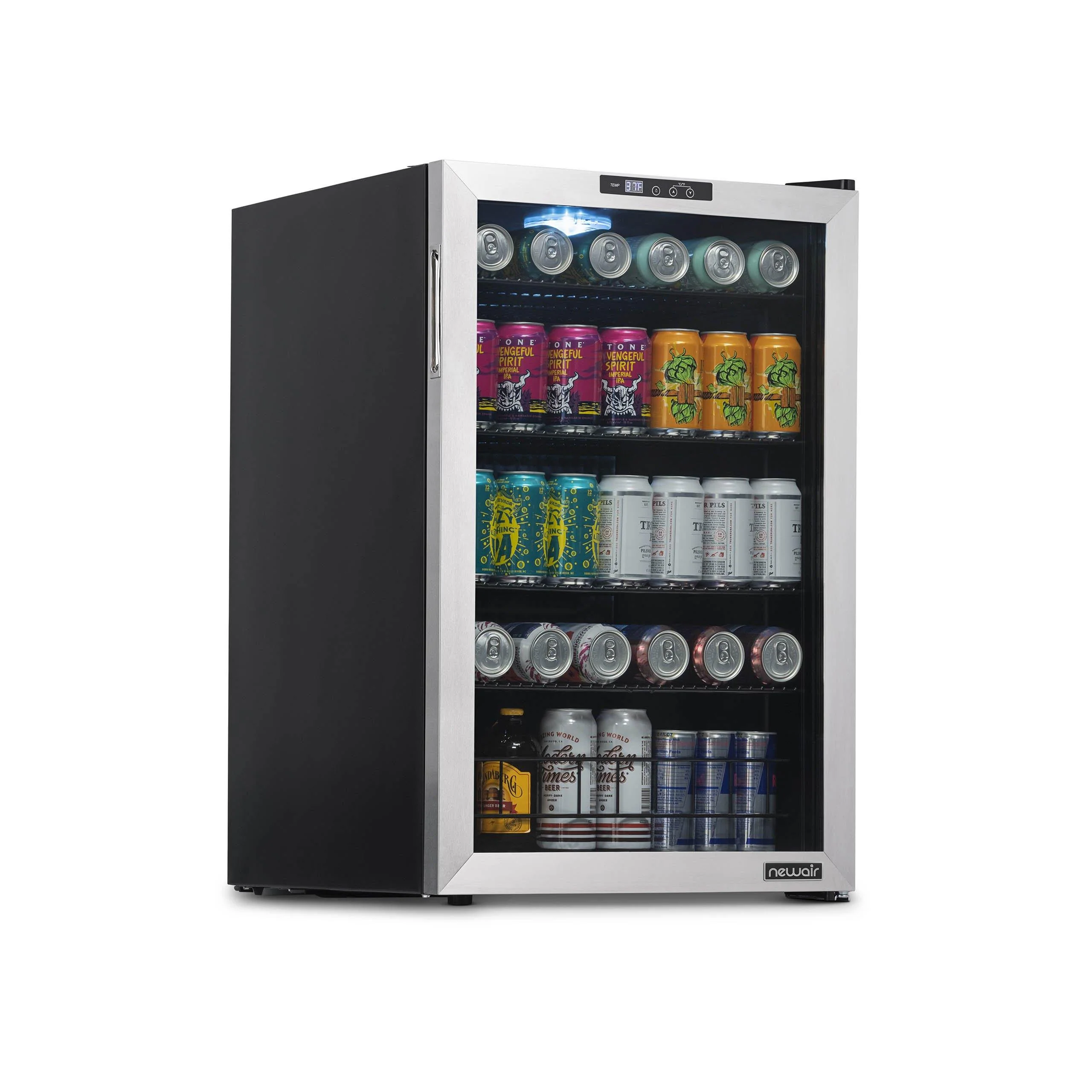 2025 Newair® Refrigerador de Bebidas Independiente en Acero Inoxidable – 160 Latas – 21,3