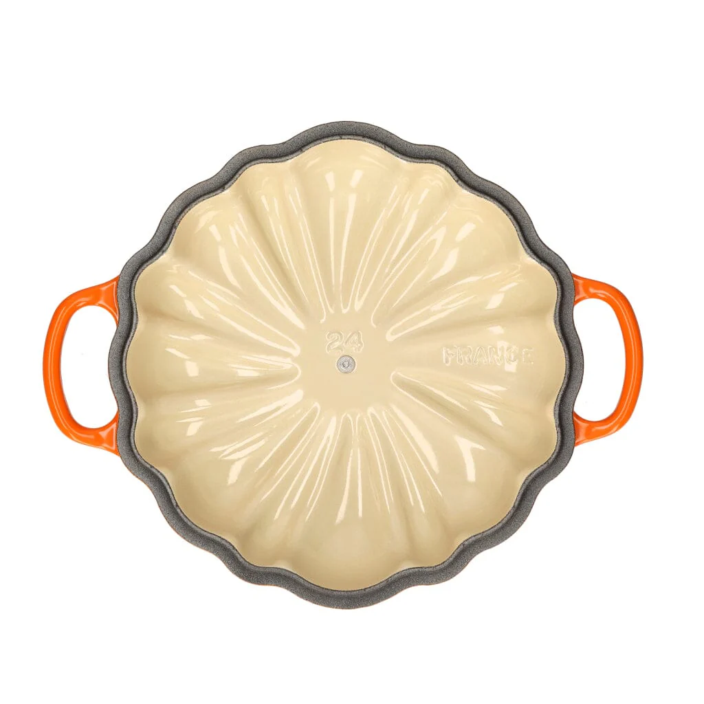 2025 Le Creuset - Cocotte / Sartén para asar Signature Calabaza naranja 24 cm 3,7 l
