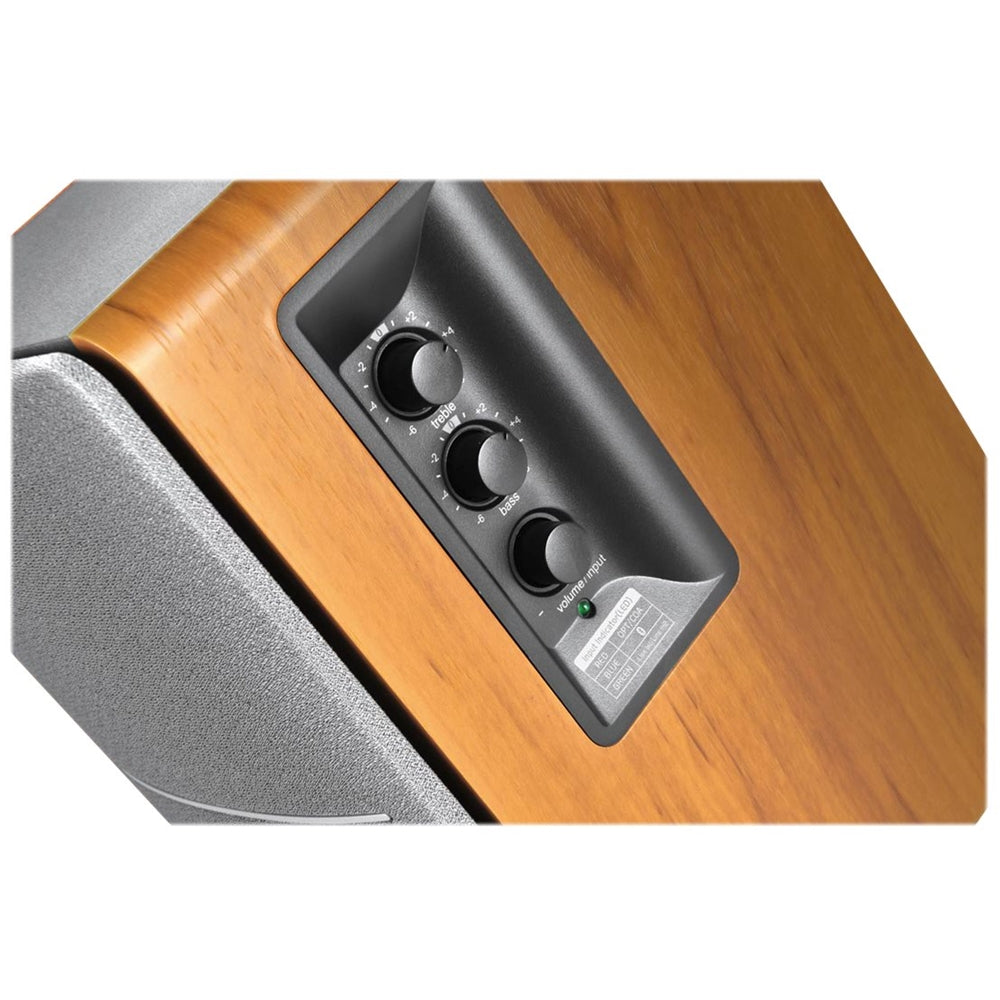 2025 Edifier - R1280DB Altavoces Bluetooth Activos de Estantería, Altavoces de Computadora - 42W RMS, Entrada Óptica - Monitores de Estudio Inalámbricos - Marrón