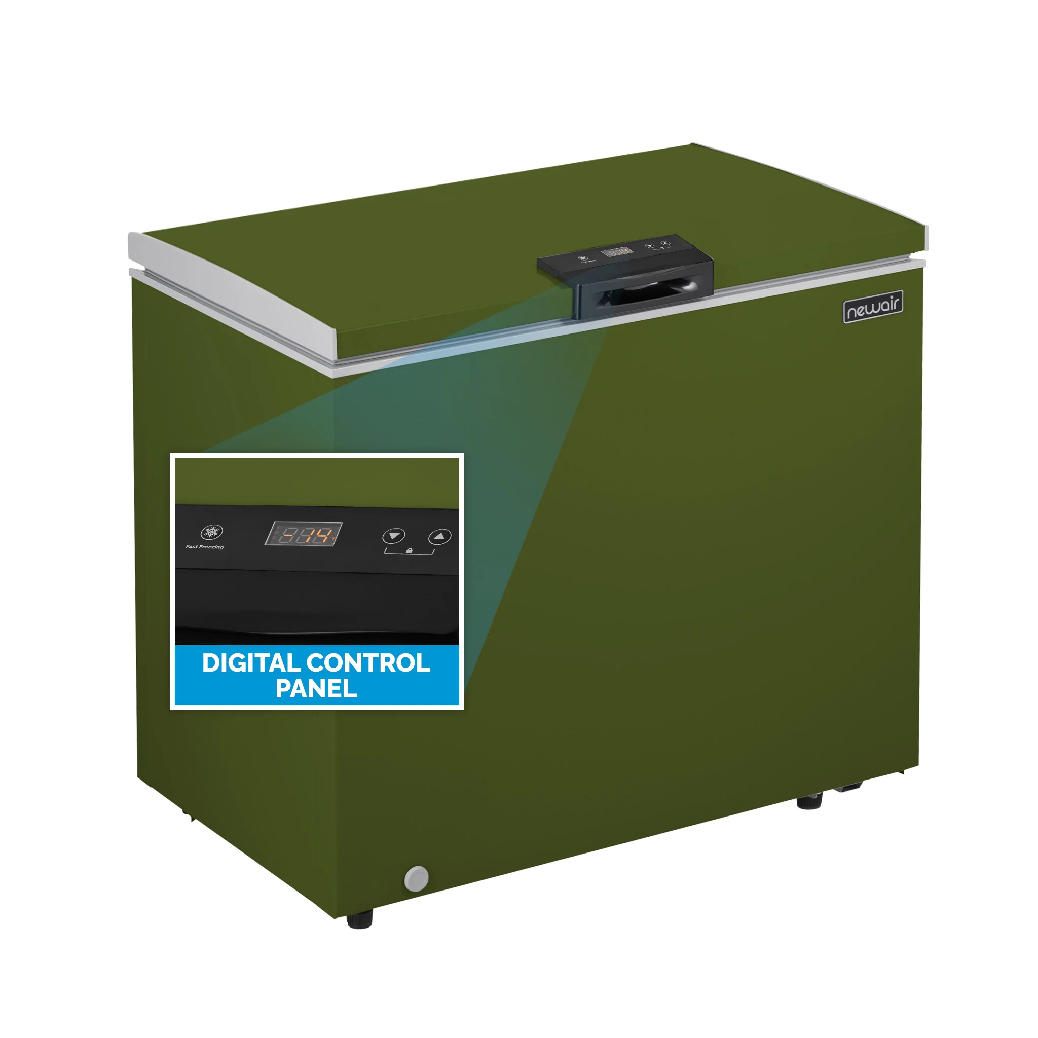 2025 Congelador Vertical Compacto Newair – 6,7 pies³ – Verde Militar