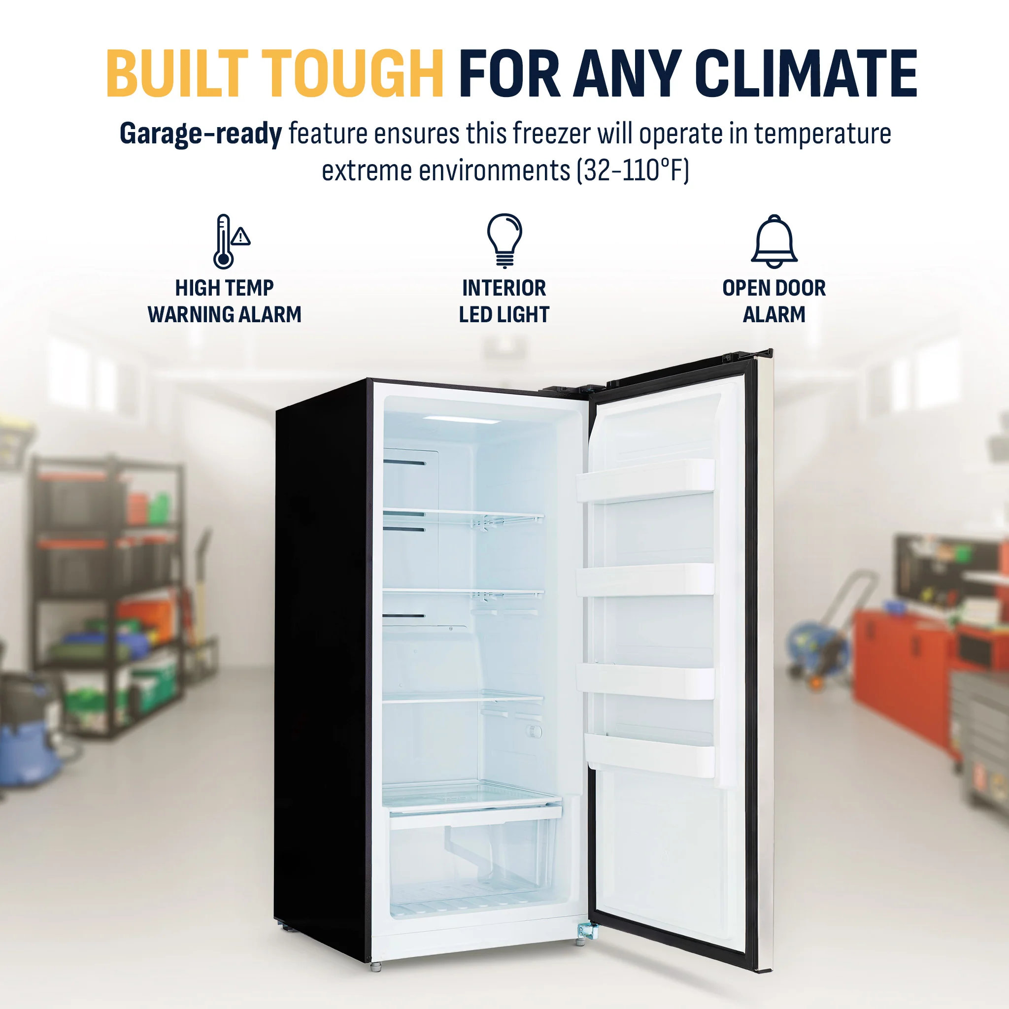 2025 Congelador Newair® – 13,8 pies cúbicos – Acero inoxidable