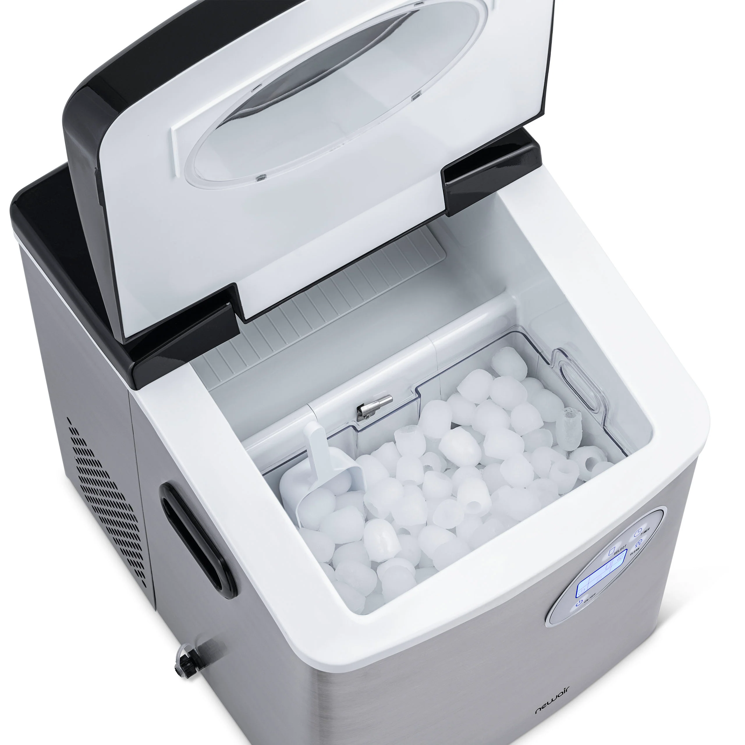 2025 Máquina de Hielo de Encimera Newair® – Cubos de Hielo en Forma de Bala, Rojo