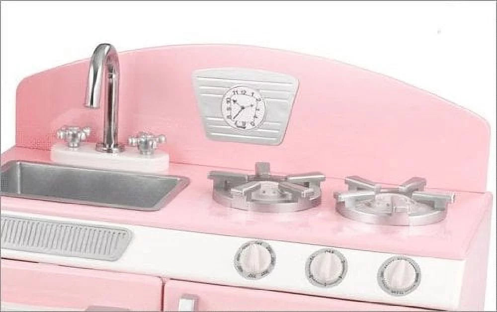 Cocina Retro KidKraft y Refrigerador en Rosa