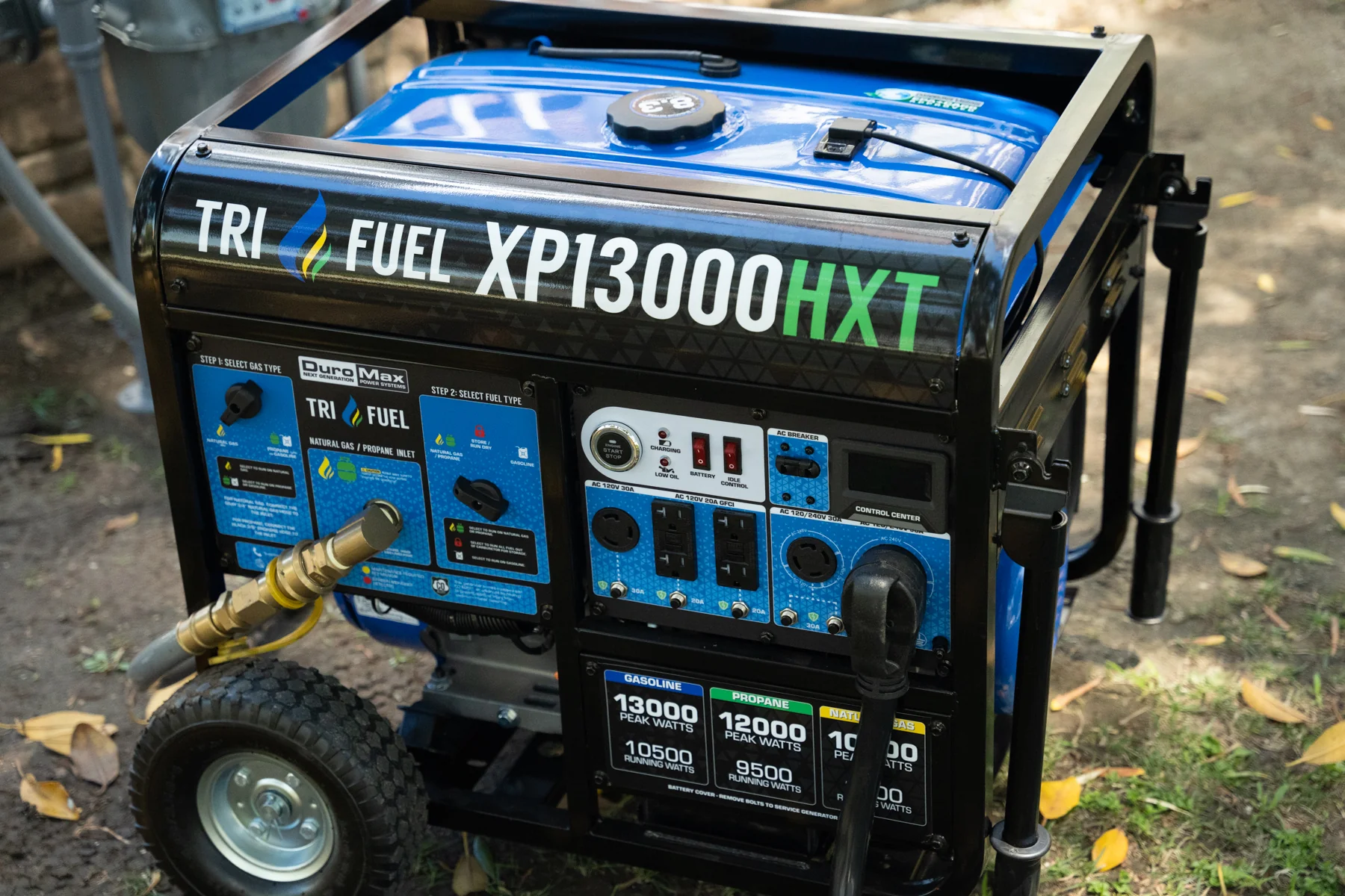 2025 Generador Portátil Trifuel 13 000 W HXT con Alerta de Monóxido de Carbono (CO)