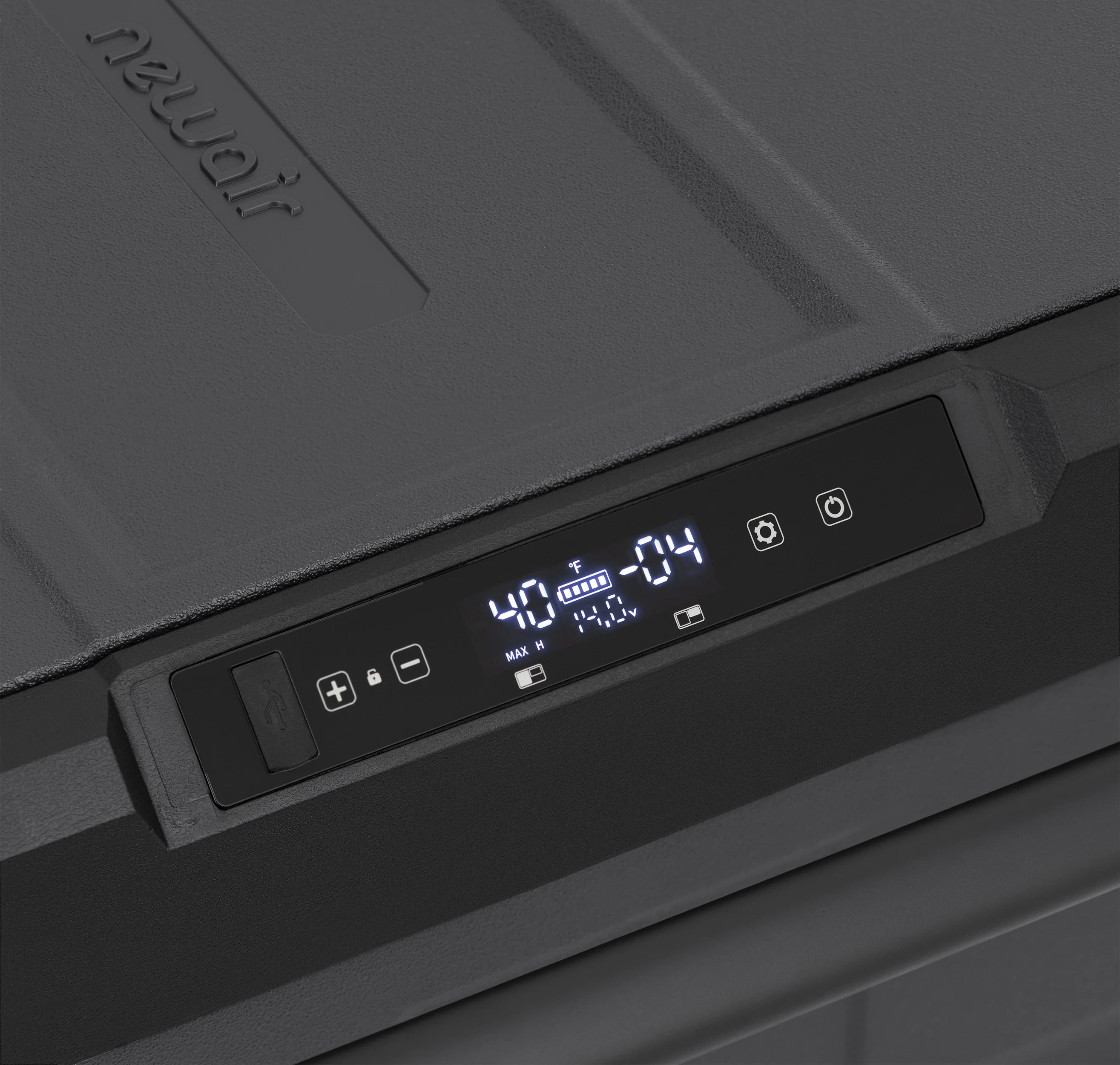 2025 Nevera eléctrica portátil de camping Newair®, 80 cuartos, 12 V/24 V CC