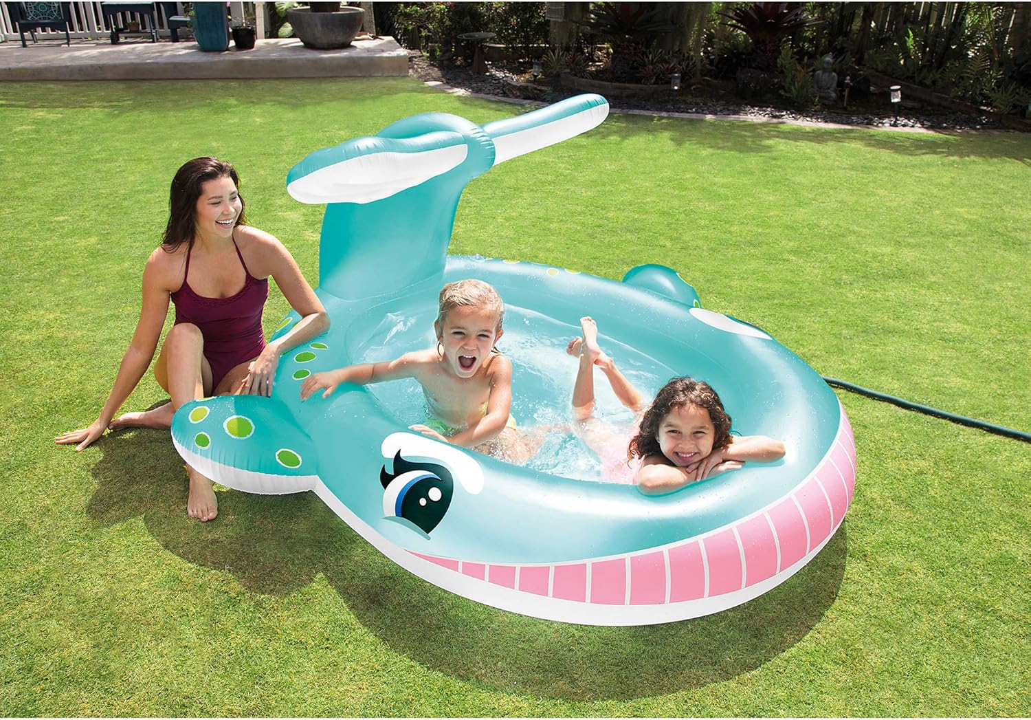 Intex Área de Juego Inflable Jungle Adventure – Piscina con Tobogán y Juegos de Agua para Niños