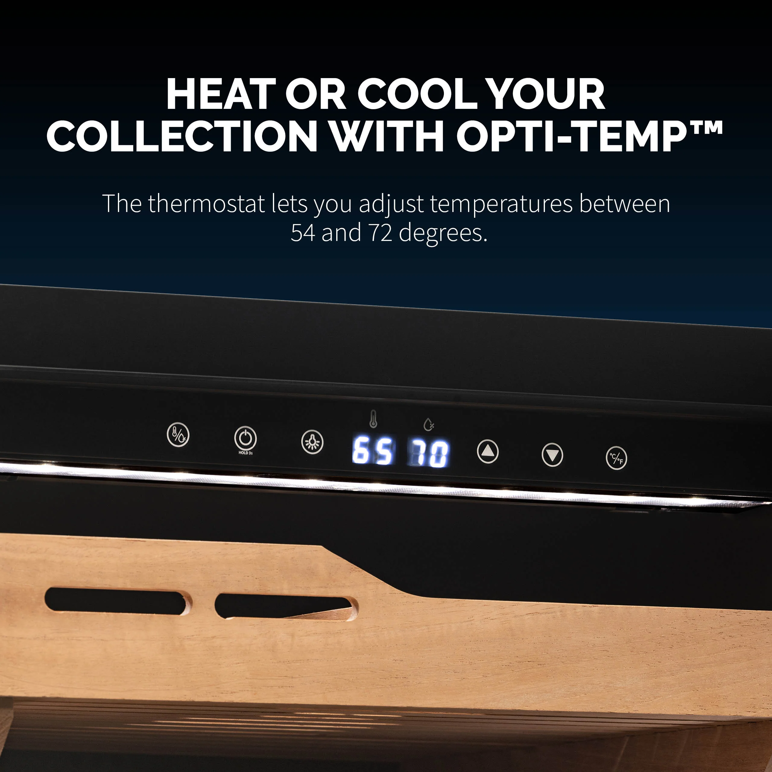 2025 Humidor eléctrico para puros Newair®, capacidad para 1,500 puros, empotrable o independiente