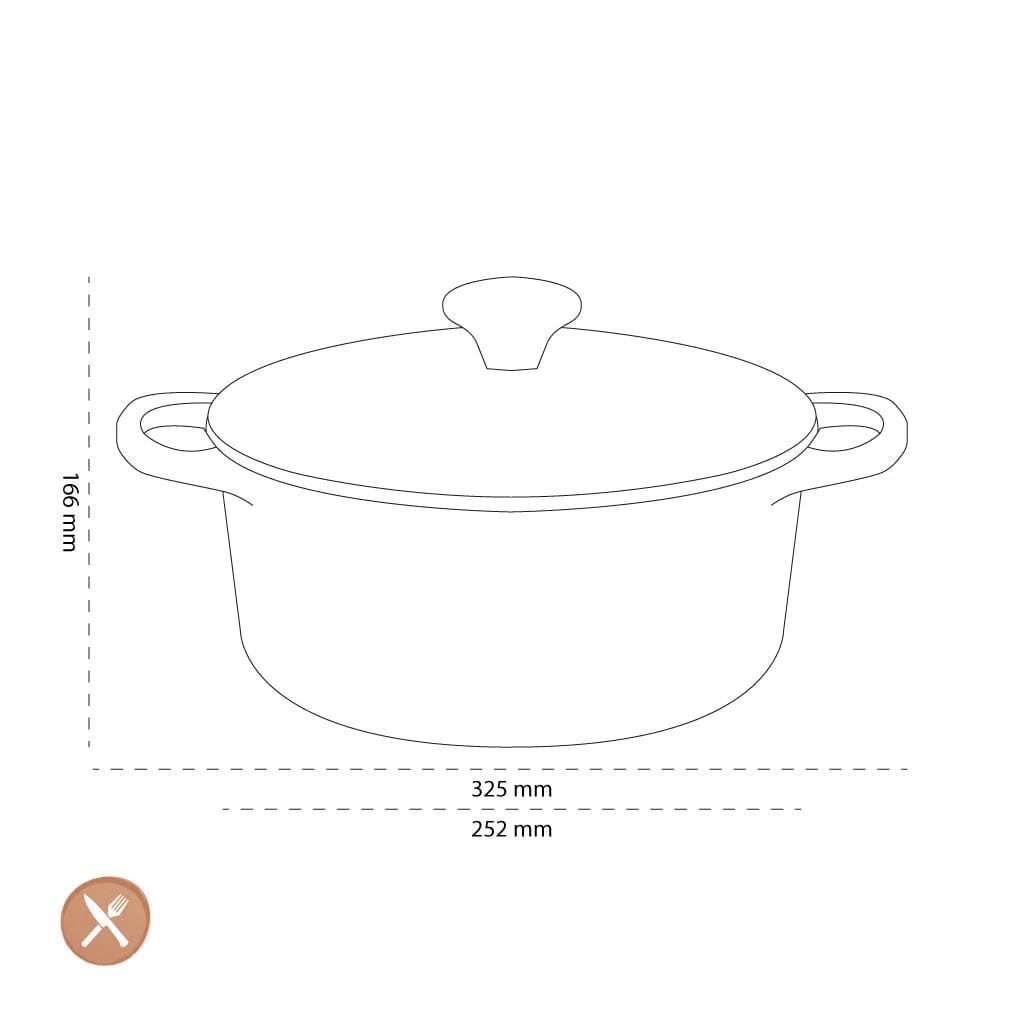 2025 Le Creuset - Cacerola / Cocotte Signature redonda Naranja Rojo 24 cm 4,2 l