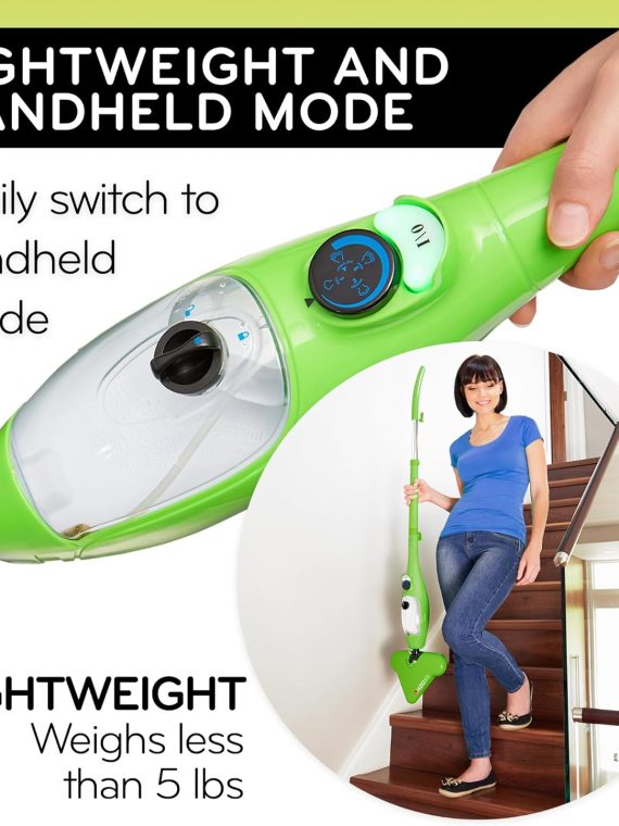 2025 H2O MOP® X5 Mopa a Vapor y Limpiador Portátil para Pisos de Madera, Baldosas, Juntas, Tapicería y Alfombras