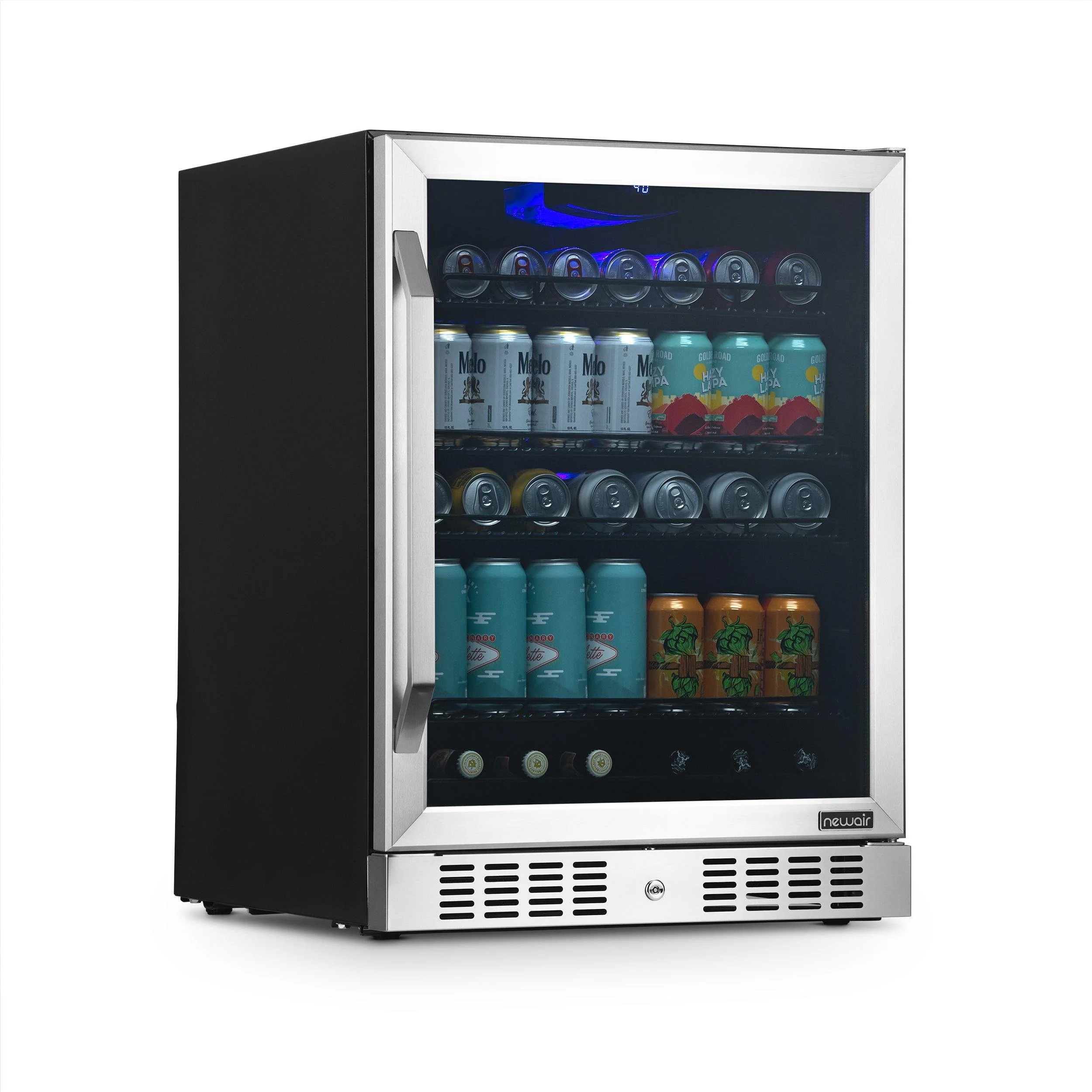 2025 Newair® Refrigerador de Bebidas Empotrable o Independiente de Acero Inoxidable – 177 Latas – 24”