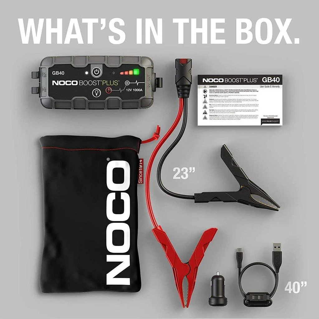 2025 NOCO GB40 BOOST PLUS 1000A Arrancador de Batería de Litio UltraSafe