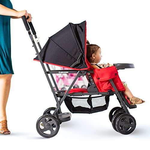 2025 Silla de Paseo Joovy Caboose Graphite Appletree – Cochecito Doble Compacto y Versátil