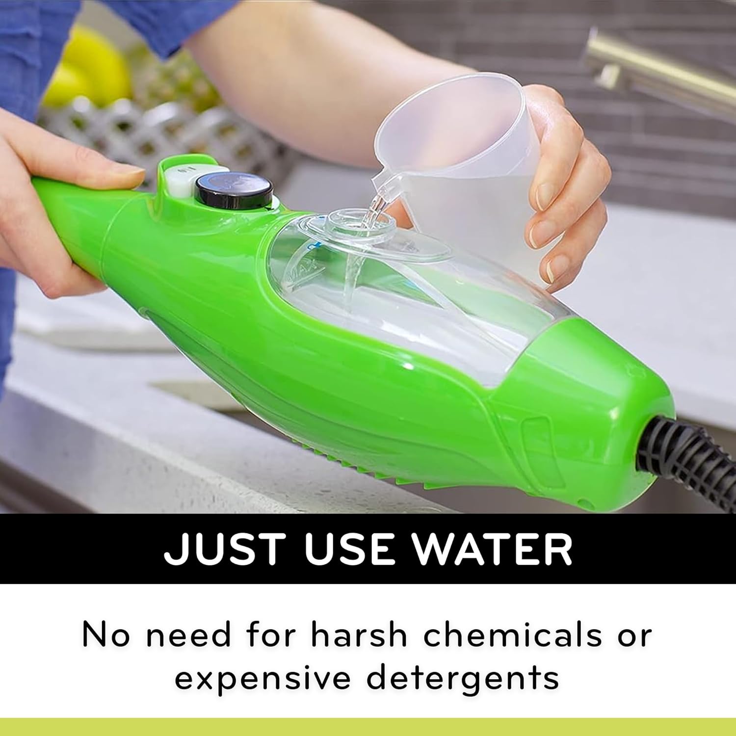 2025 H2O MOP® X5 Mopa a Vapor y Limpiador Portátil para Pisos de Madera, Baldosas, Juntas, Tapicería y Alfombras