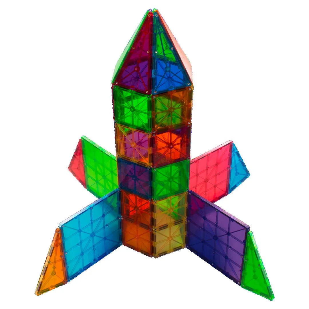 MAGNA-TILES Clásico Set de Construcción Magnética de 100 Piezas, ¡La Marca ORIGINAL de Construcción Magnética!