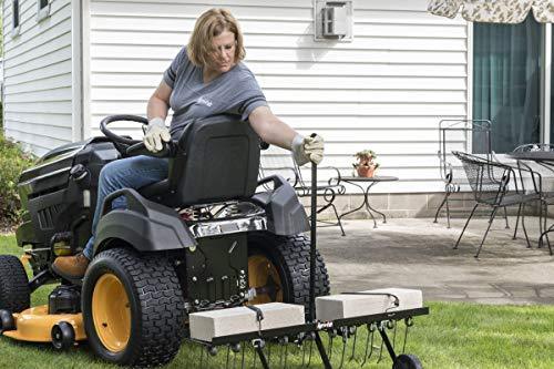 Agri-Fab 45-0295 Descompactador Manual de Césped de 48 Pulgadas con Dientes, Negro, Mediano