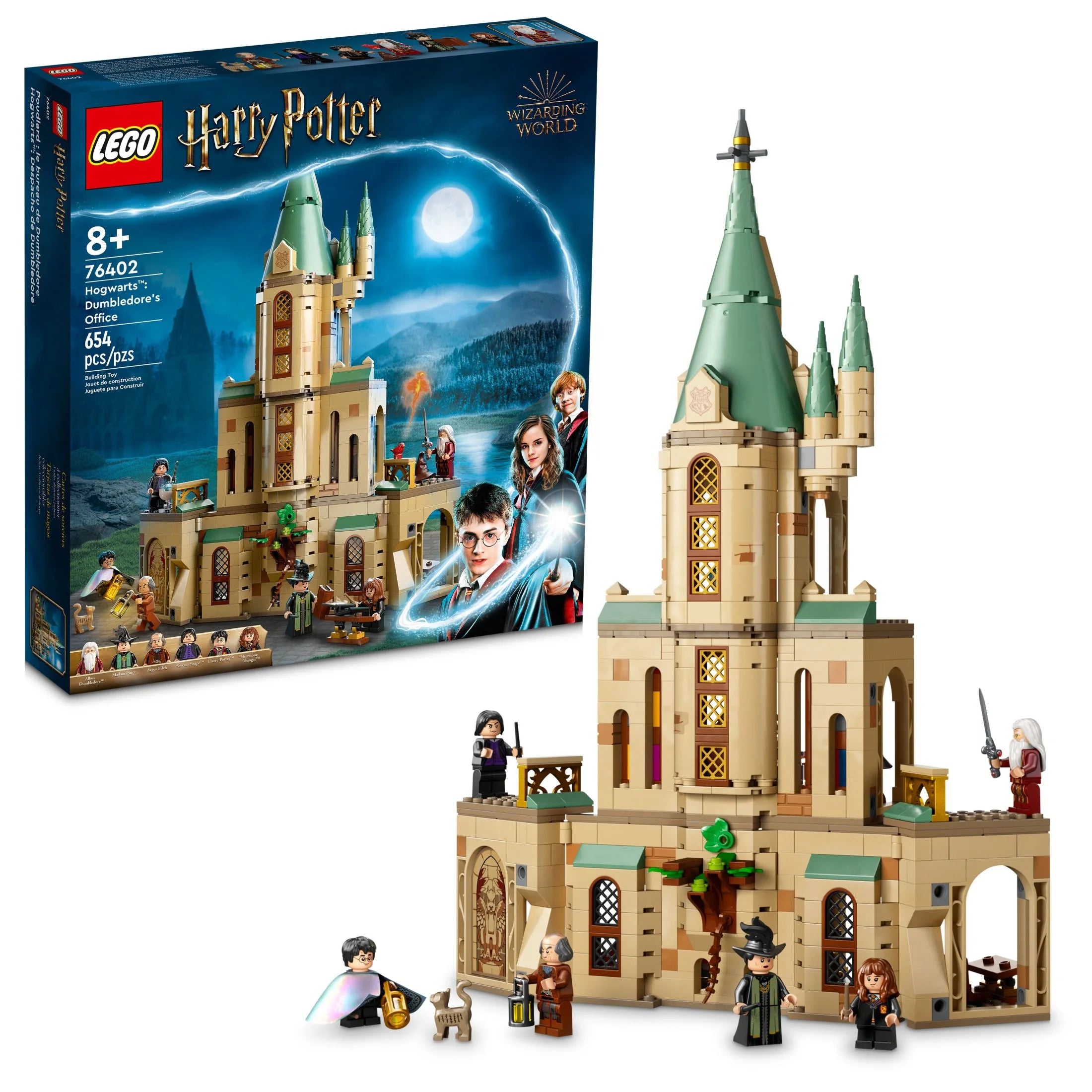 LEGO Harry Potter Hogwarts: Oficina de Dumbledore 76402 – Castillo de Juguete con Sombrero Seleccionador, Espada de Gryffindor y 6 Minifiguras, para Niños de 8 Años en Adelante