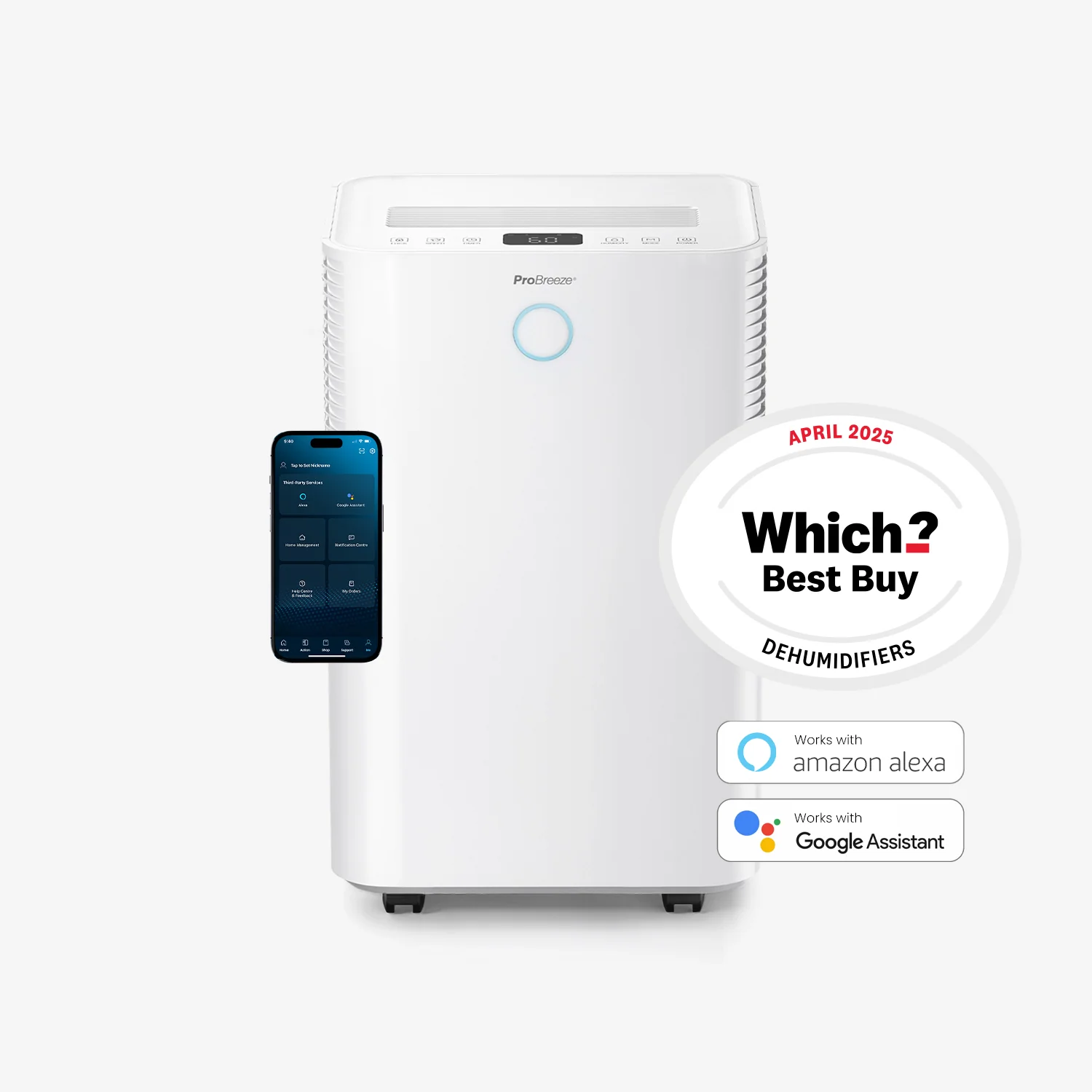 2025 OmniDry 20L Deshumidificador silencioso de bajo consumo con modo ropa y control por aplicación inteligente