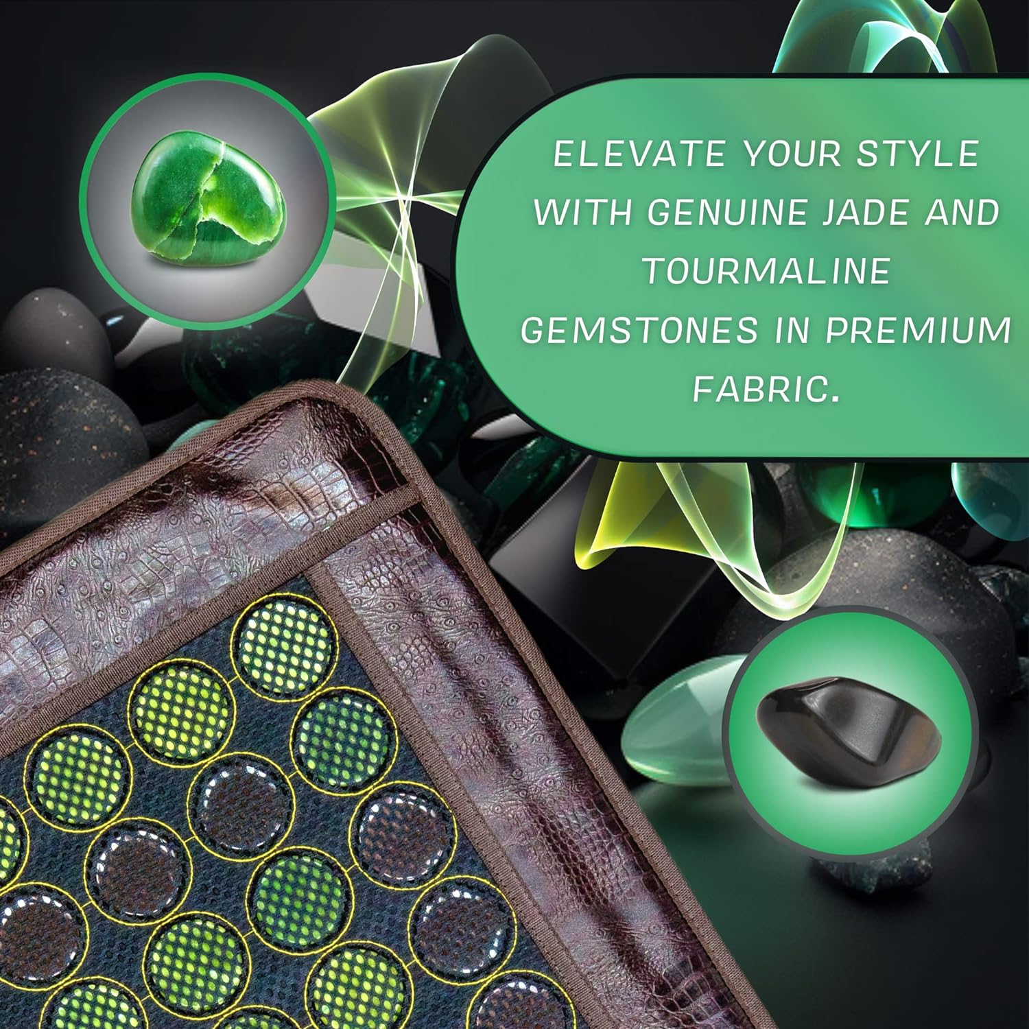 Almohadilla de Calefacción HealthyLine de Infrarrojos Lejanos – Piedras Calientes de Jade y Turmalina – Iones Negativos – Tapete de Malla JT Completo 7224 Soft Light InfraMat Pro®