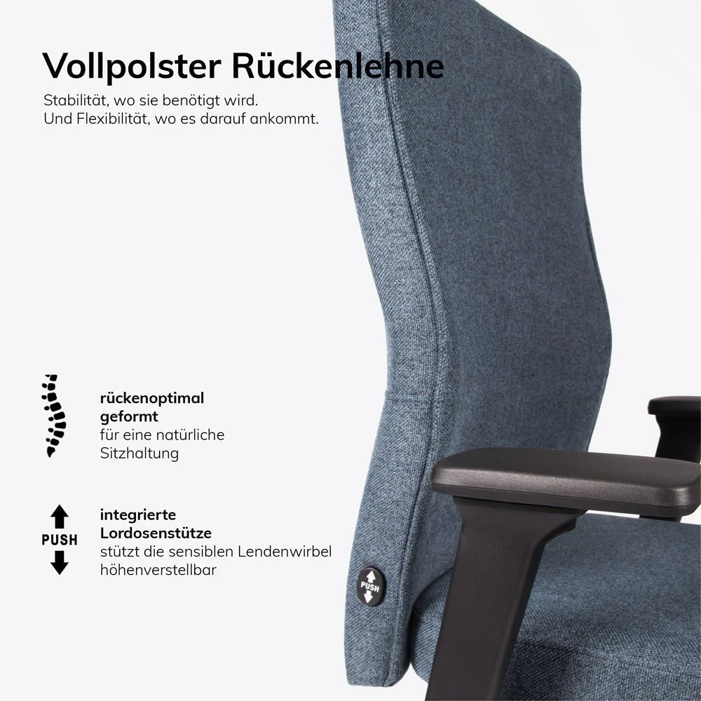2025 Silla de Oficina Ergonómica lento Genesis | Reposabrazos | Asiento Deslizante | Soporte Lumbar | Tapizado de Lana