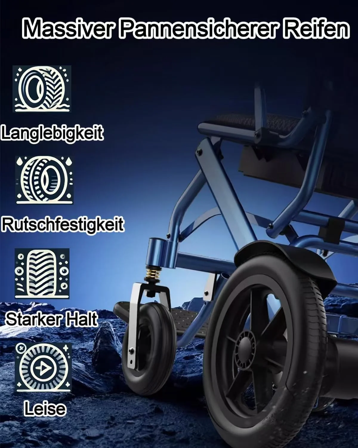 2025 Silla de ruedas eléctrica plegable ByteTecpeak D04 – ligera, potente y fácil de transportar