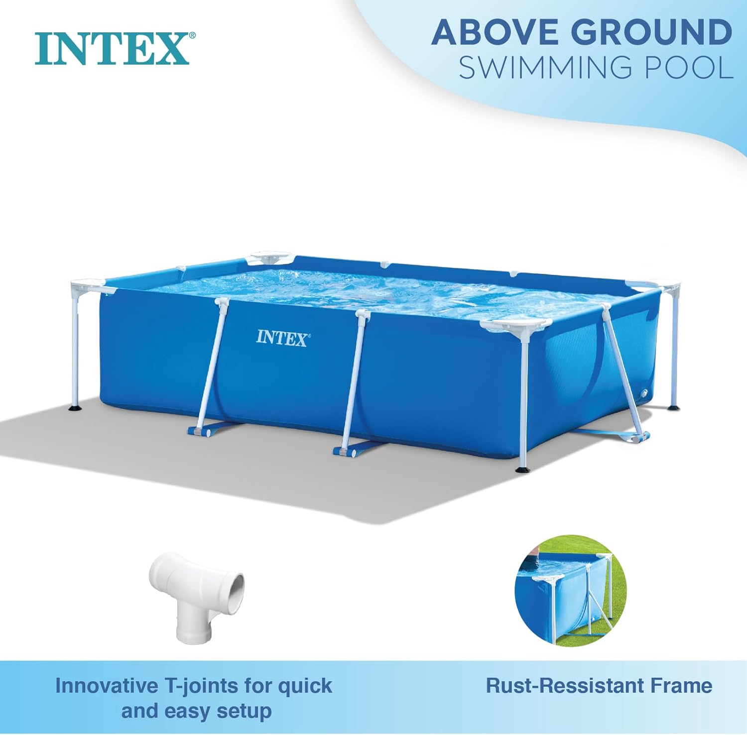 Intex 28271NP – Piscina Desmontable Small Frame 260 x 160 x 65 cm, 2.282 Litros, Azul