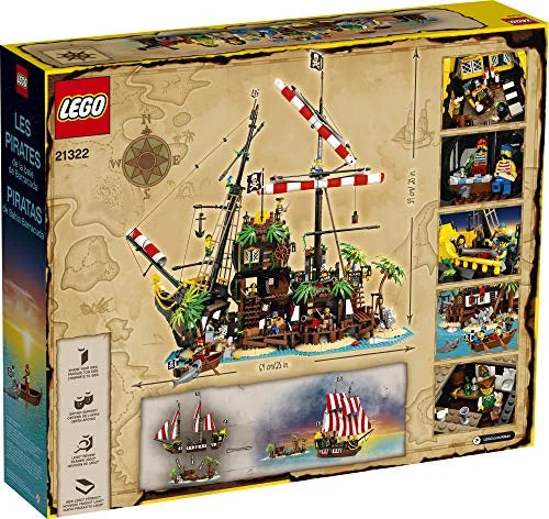 LEGO Piratas de la Bahía Barracuda 21322 Set de Construcción (2545 Piezas)