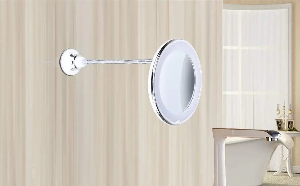 Espejo de Maquillaje Iluminado con Aumento 10X LED para Tocador