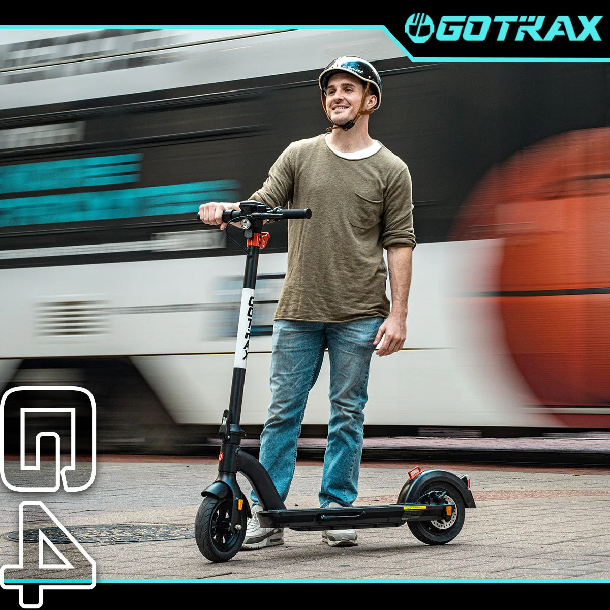 2025 GoTrax G4 Patinete Eléctrico para Adultos – Patinete Plegable Potente con Larga Autonomía