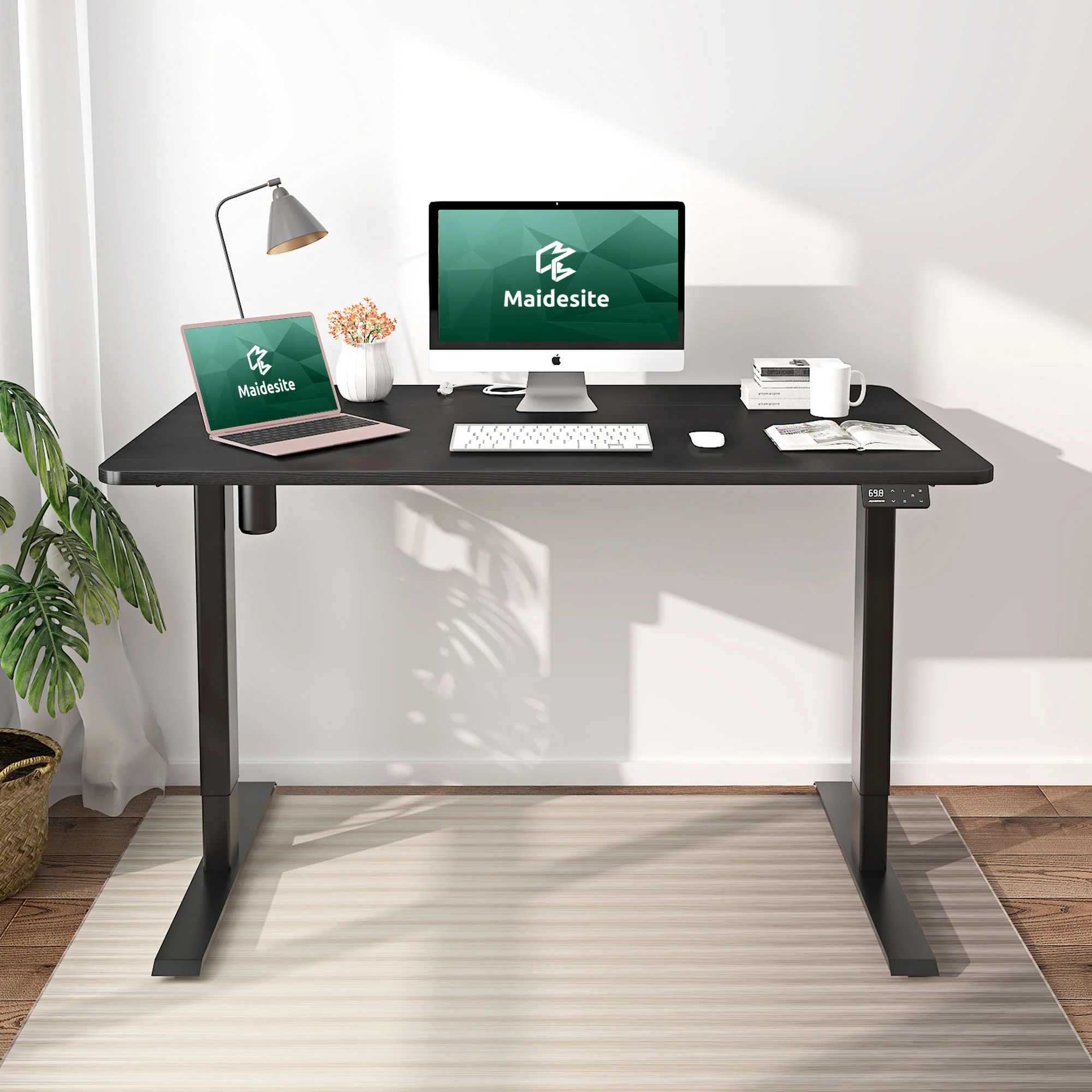 Escritorio Eléctrico Regulable en Altura Maidesite Serie Estándar de 55 Pulgadas – Modelo Stand Steady