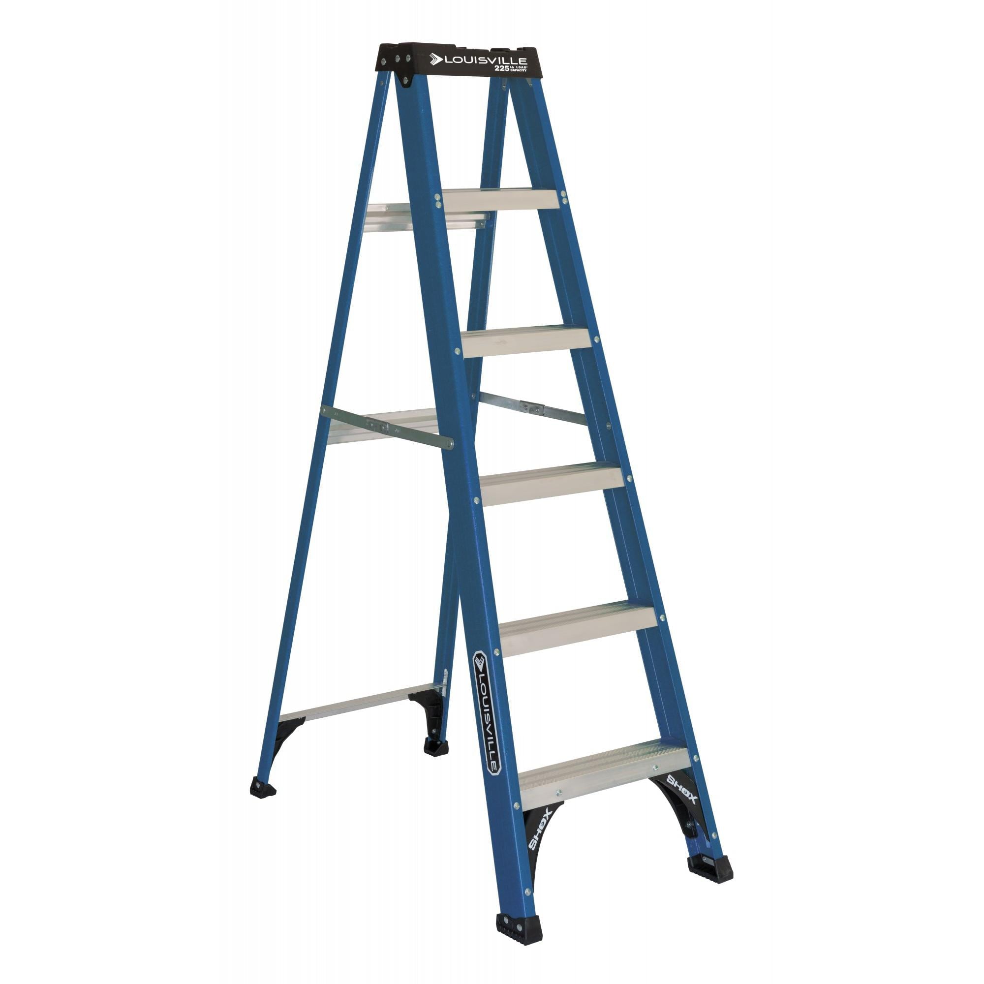 Escalera Escamoteable de Fibra de Vidrio Louisville de 6 pies – Capacidad 102 kg, Alcance 3 m (Modelo W-3217-06)