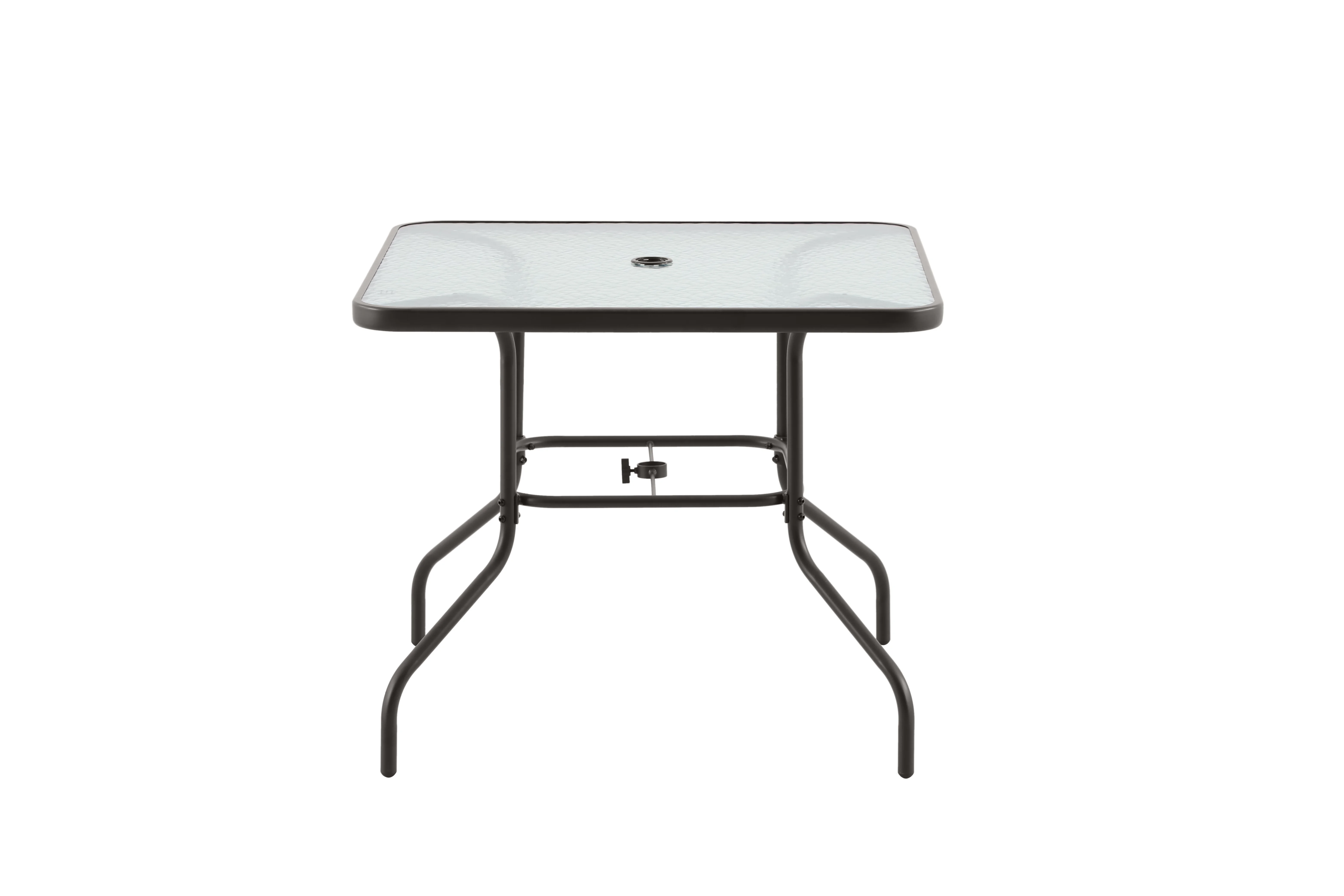 2025 Juego de comedor exterior Mainstays Albany Lane de 6 piezas con sombrilla, acero, rojo