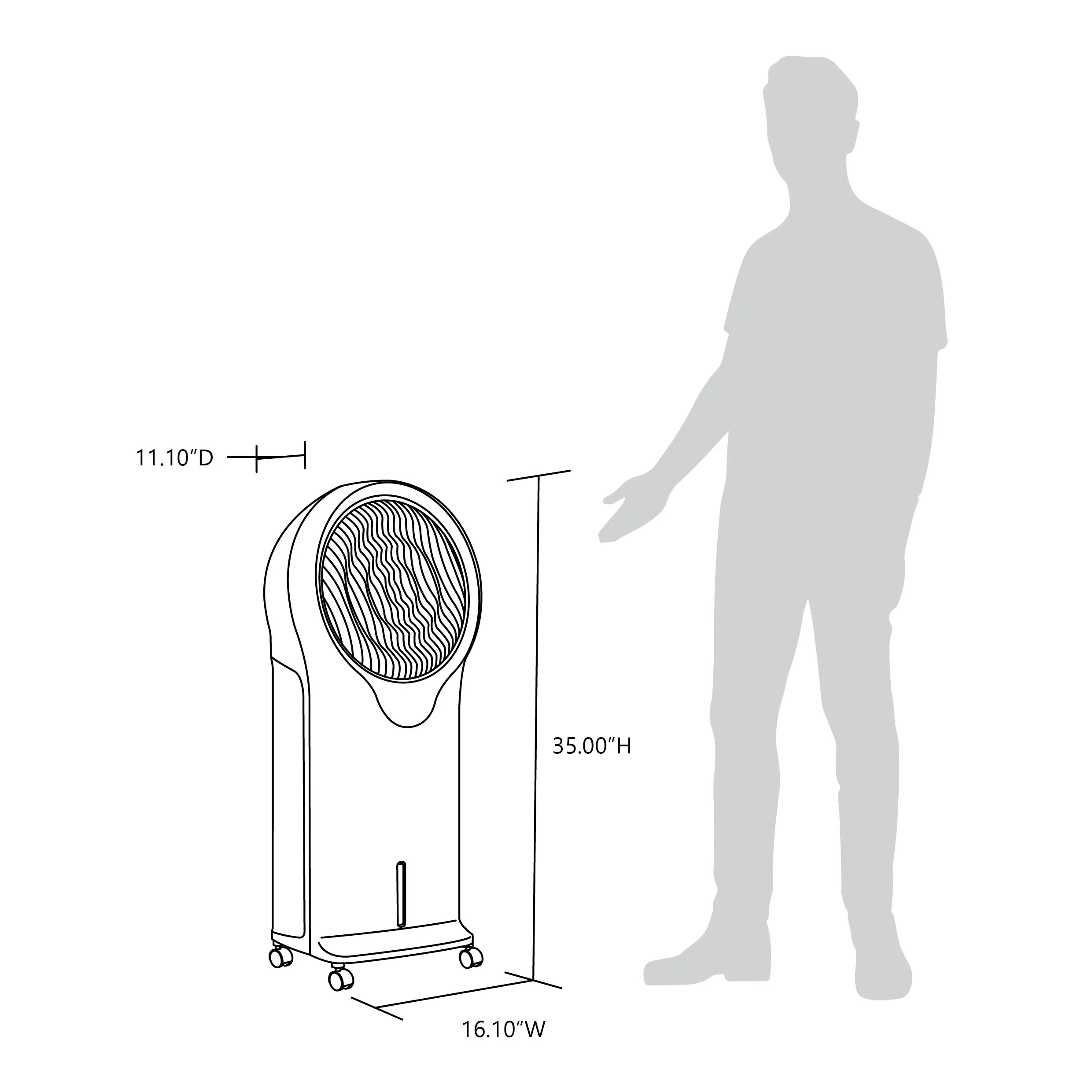 2025 Newair® Enfriador de Aire Evaporativo y Ventilador Portátil 470 CFM – Blanco
