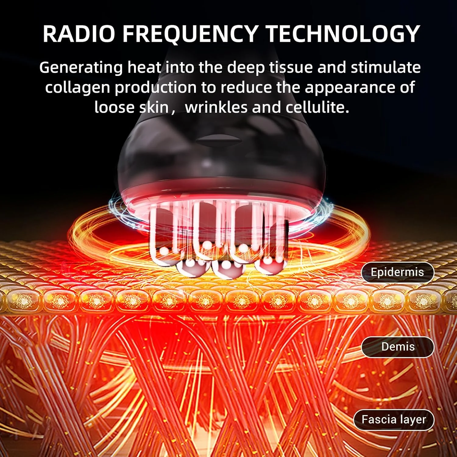 Dispositivo para Mejorar el Aspecto de la Celulitis, Masajeador Anticelulítico con Radiofrecuencia para Uso Doméstico