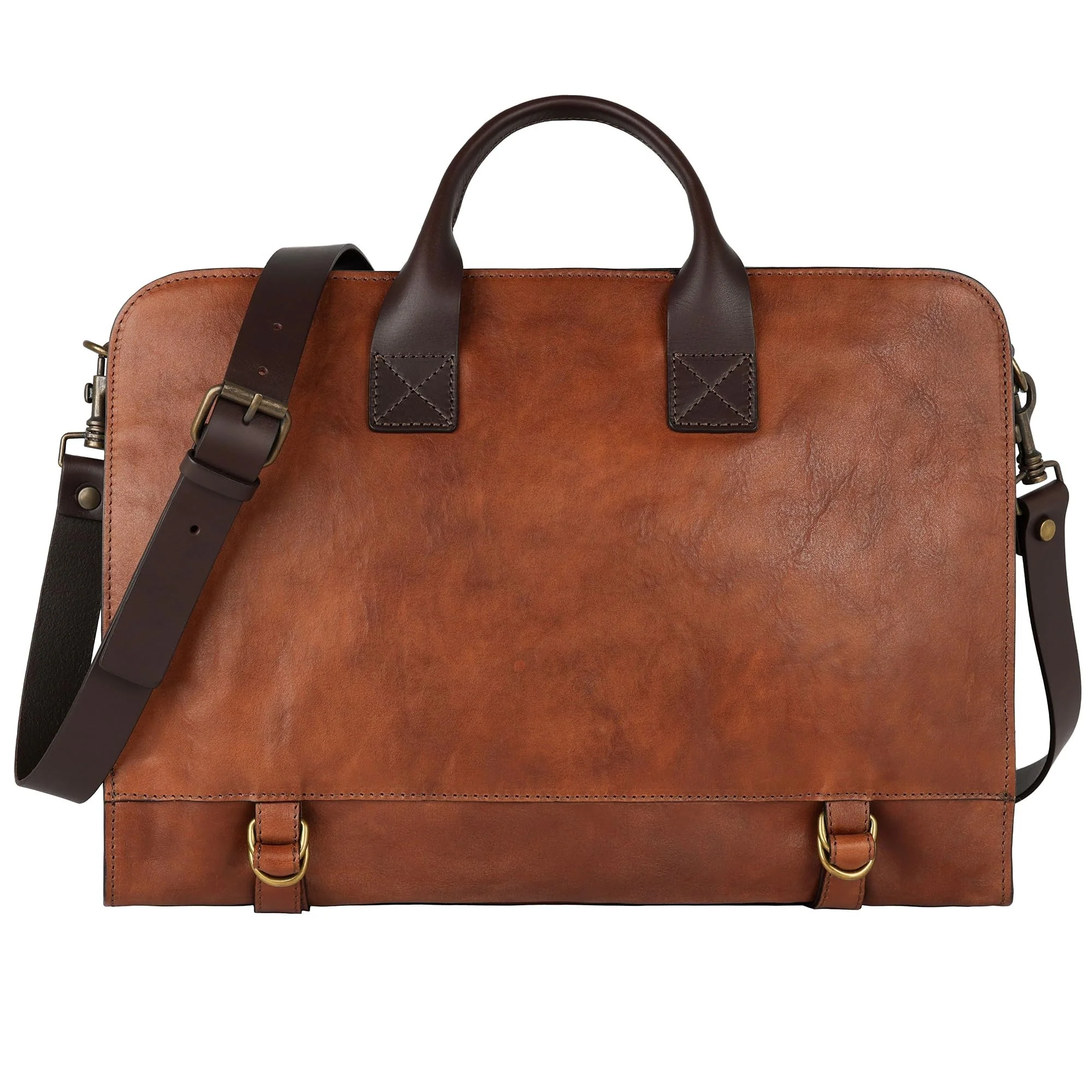 Bolso de cuero para portátil – Maletín / Bandolera para hombres y mujeres