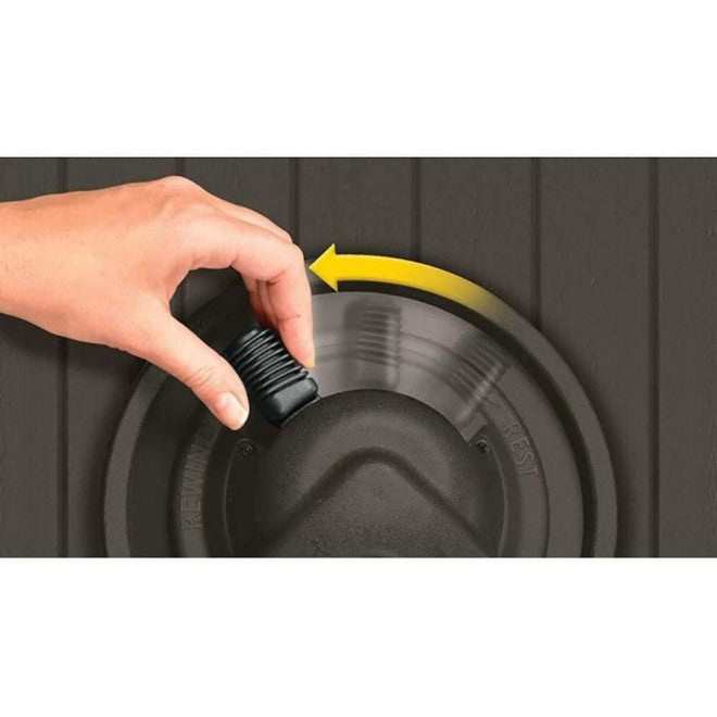 2025 Suncast 125' Aquawinder Carrete de Manguera de Jardín con Rebobinado Automático a Motor Hidrálulico, Java (Paquete de 2)