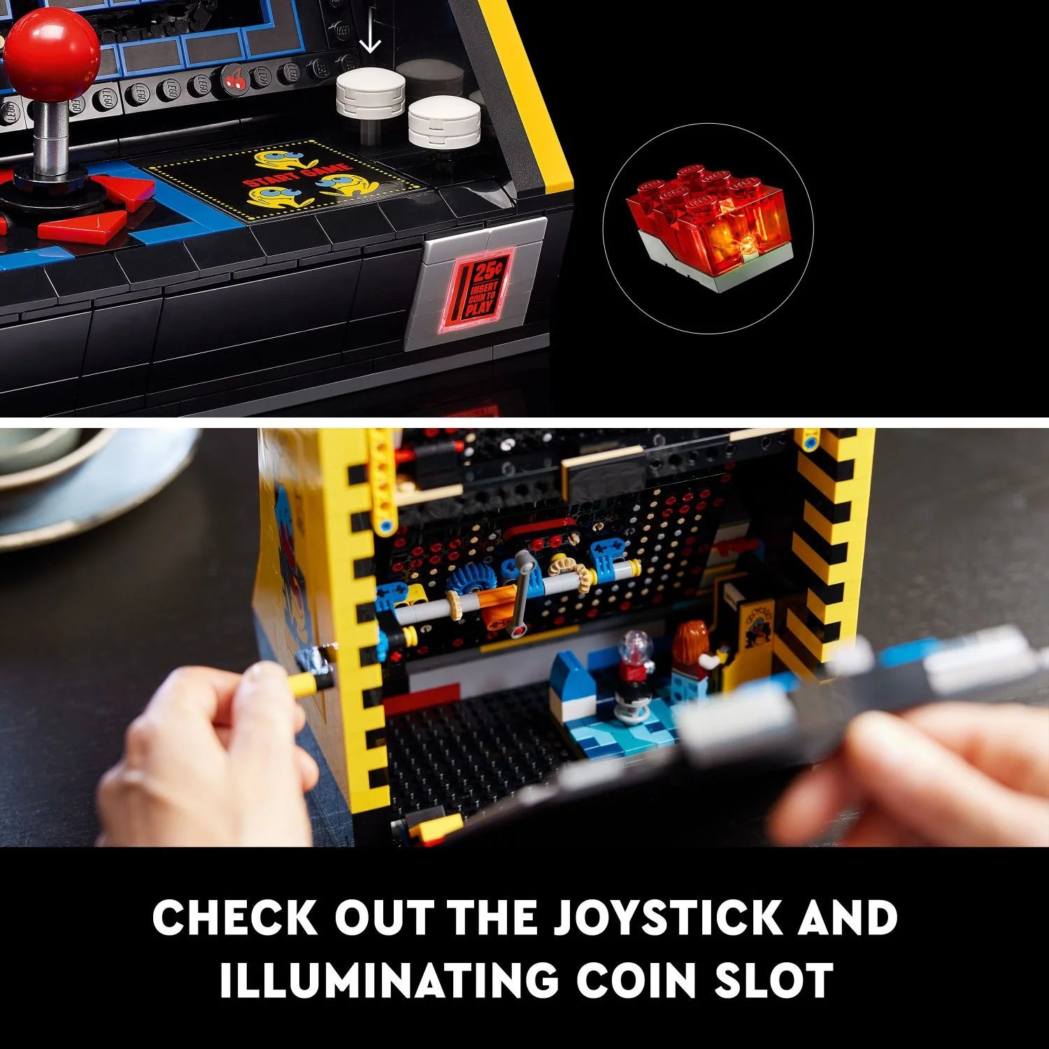 LEGO Icons Arcade PAC-MAN 10323 – Set de Construcción para Adultos, Replica de un Clásico Videojuego, Regalo Nostálgico para Fans de Juegos Retro y Decoración Vintage, Incluye Figuras de PAC-MAN, BLINKY y CLYDE