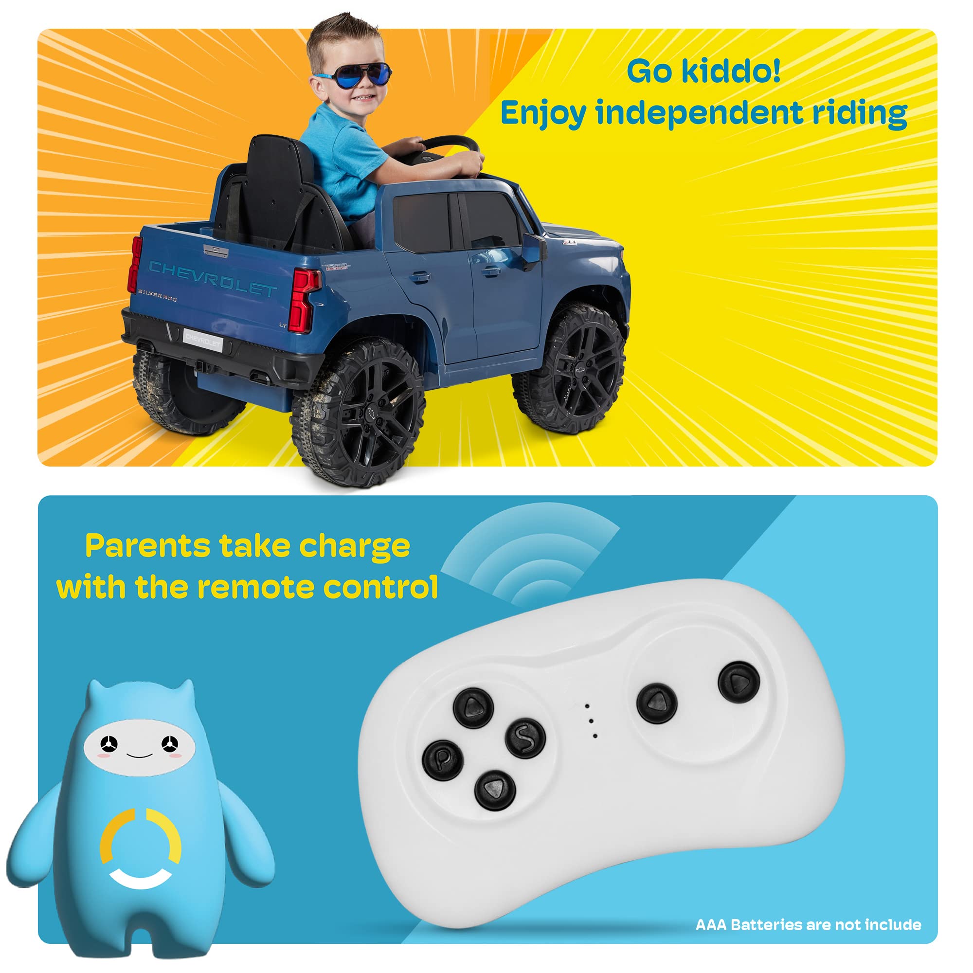 Kidzone Chevrolet Silverado Licenciado Bluetooth